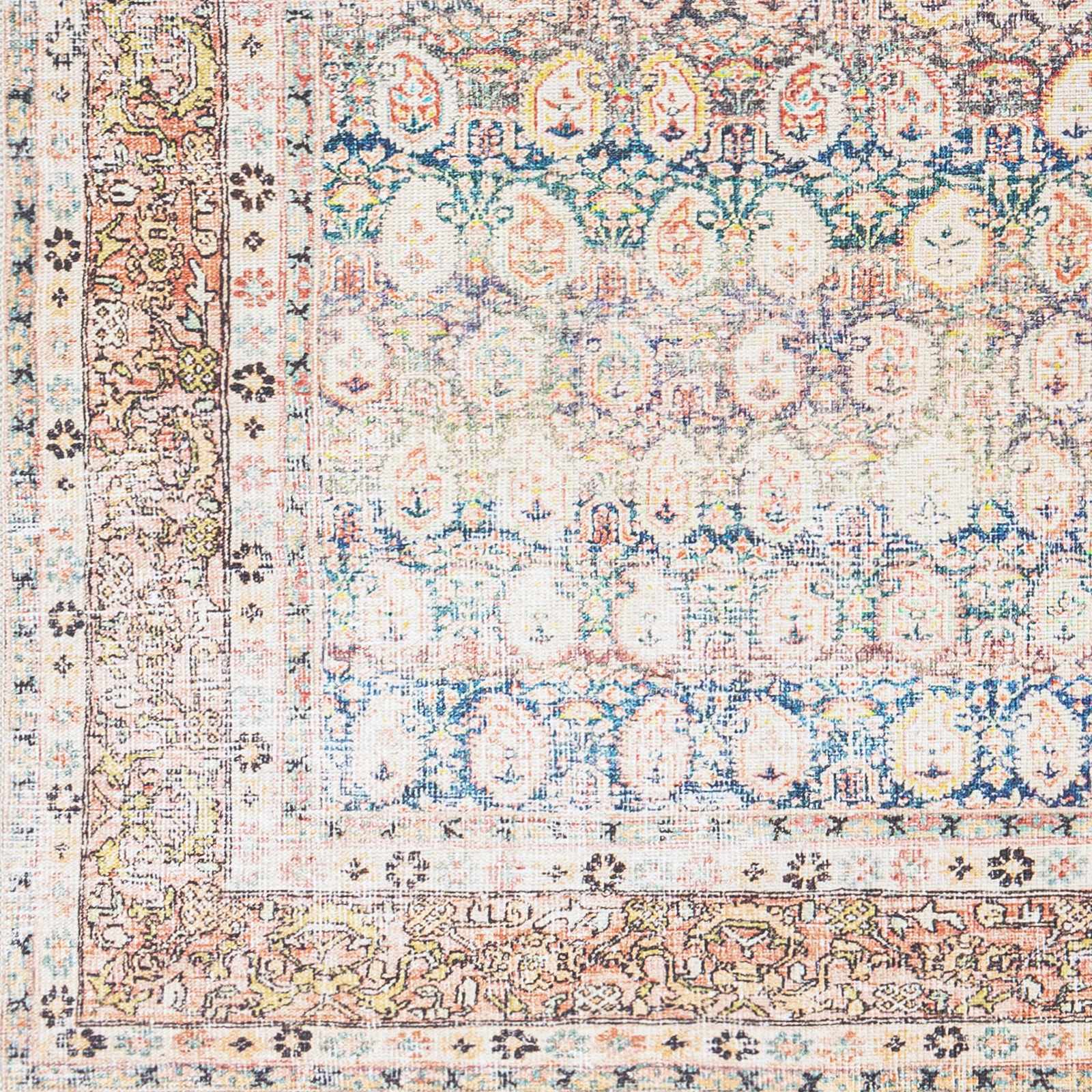 Hauteloom Rust Maligaya Distressed Washable Area Rug - Transform Your Space
