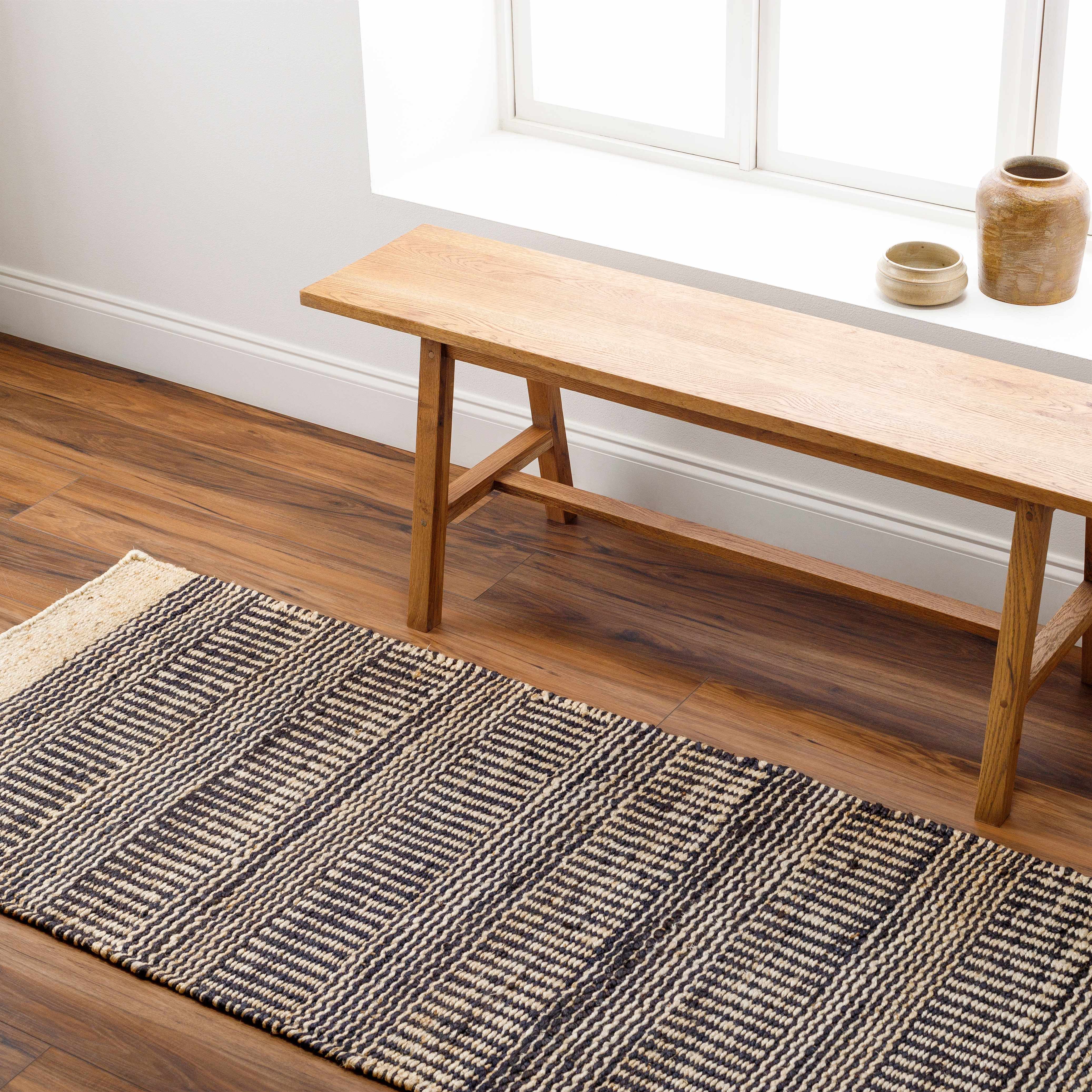 Exquisite Hauteloom Black Elle Jute Rug
