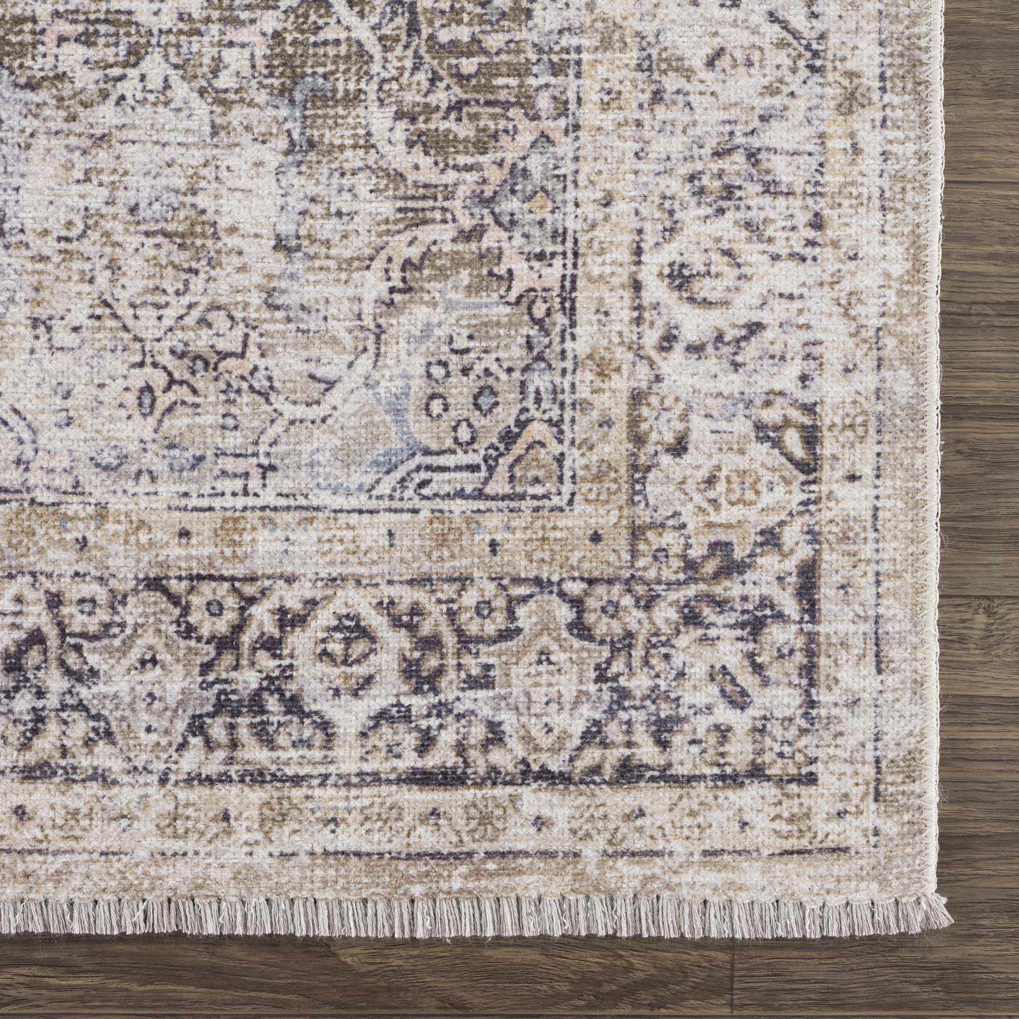 Hauteloom Olive Holi-2304 Washable Vintage Area Rug - Transform Your Space!