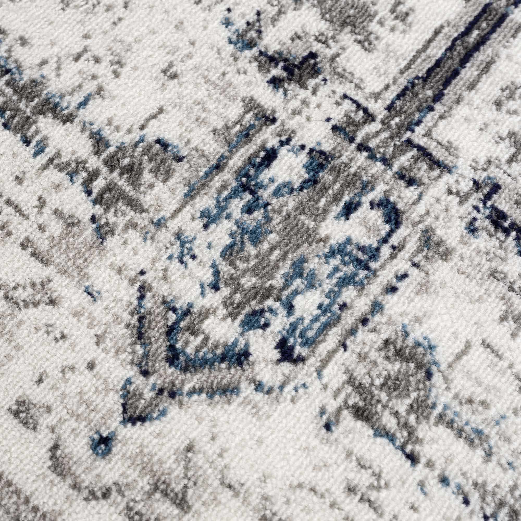 Hauteloom Buenaventura Cream & Navy Area Rug - Add a Touch of Elegance to Your Space