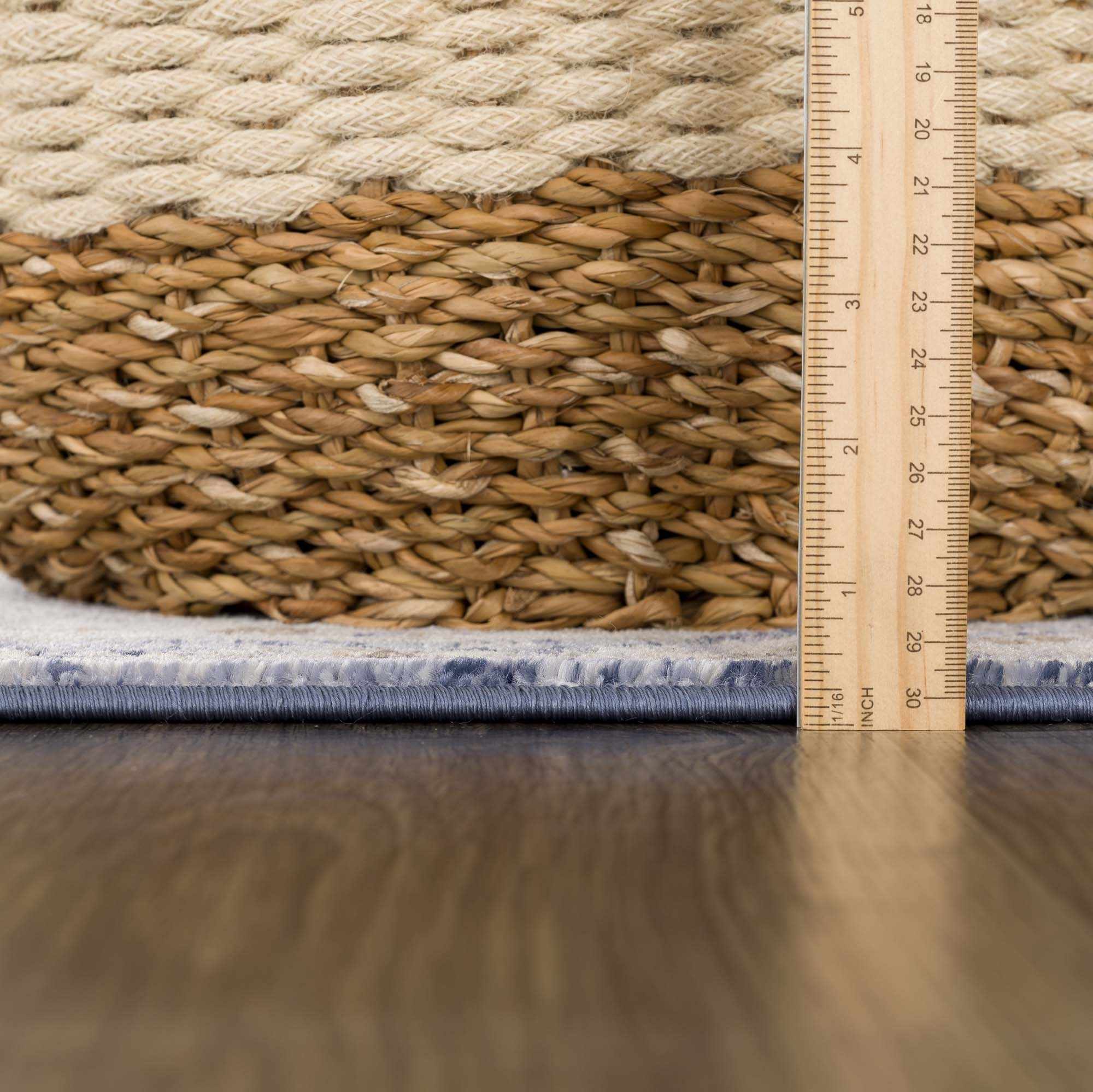 Luxurious Hauteloom Parkerfield Blue Area Rug
