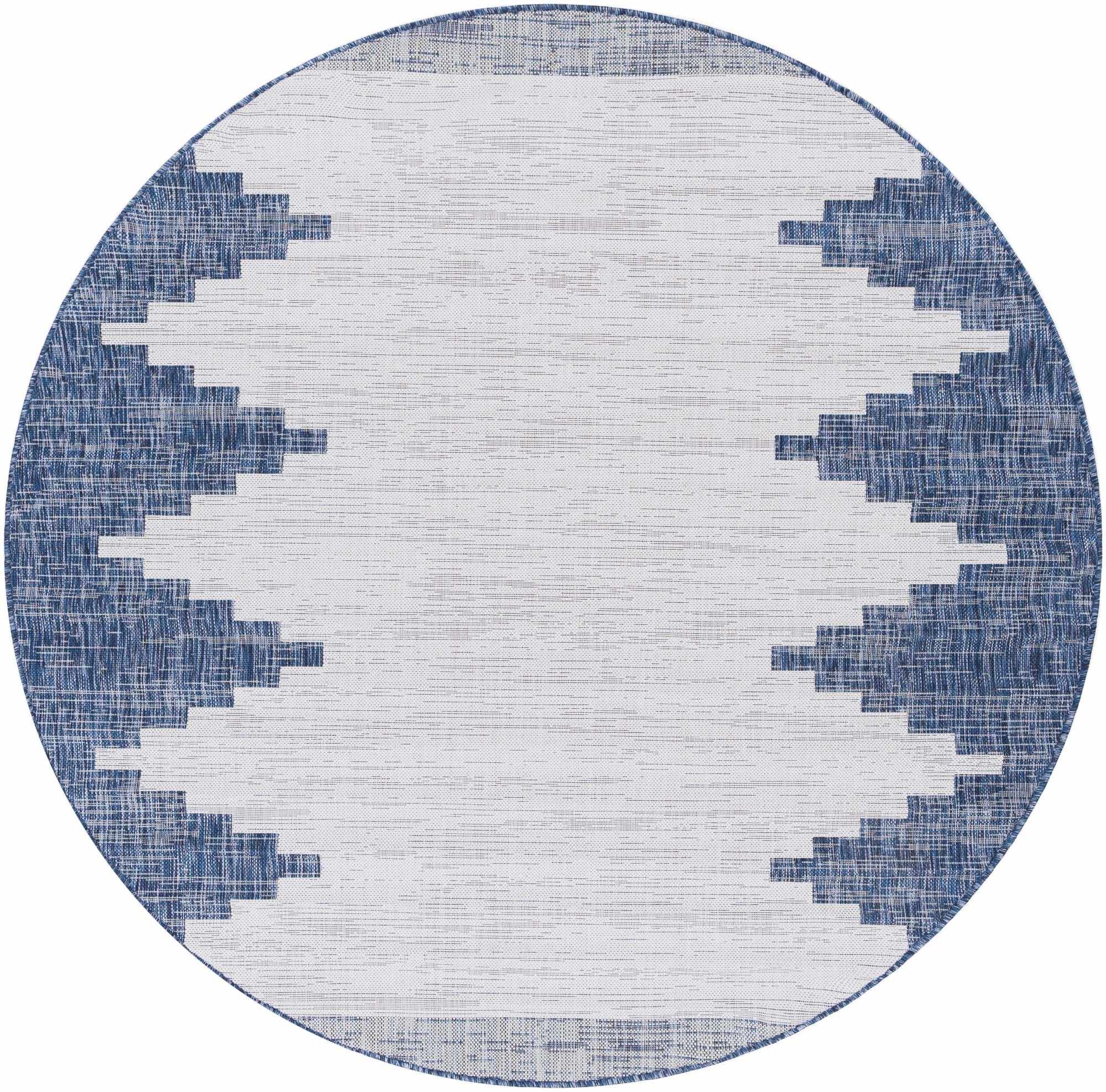 Hauteloom Djugun Navy: The Ultimate Aztec-Inspired Rug for Indoors and Outdoors
