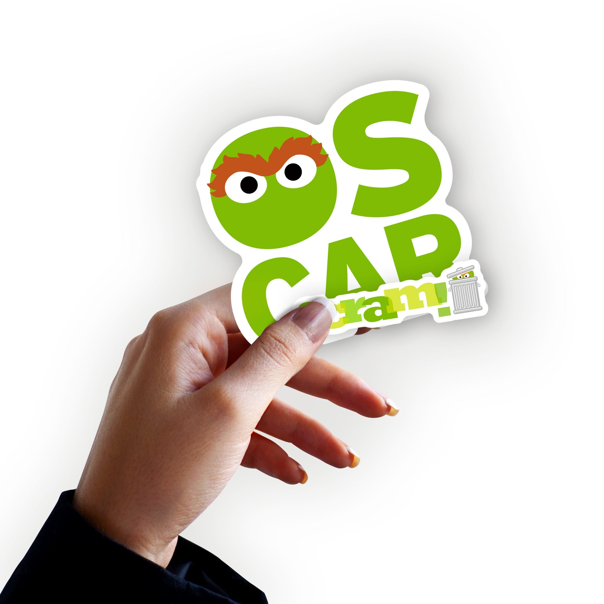 Get Your Hands on the Adorable Fathead Oscar The Grouch Typography Minis! - Officially Licensed Sesame Street Removable Adhesive Decal