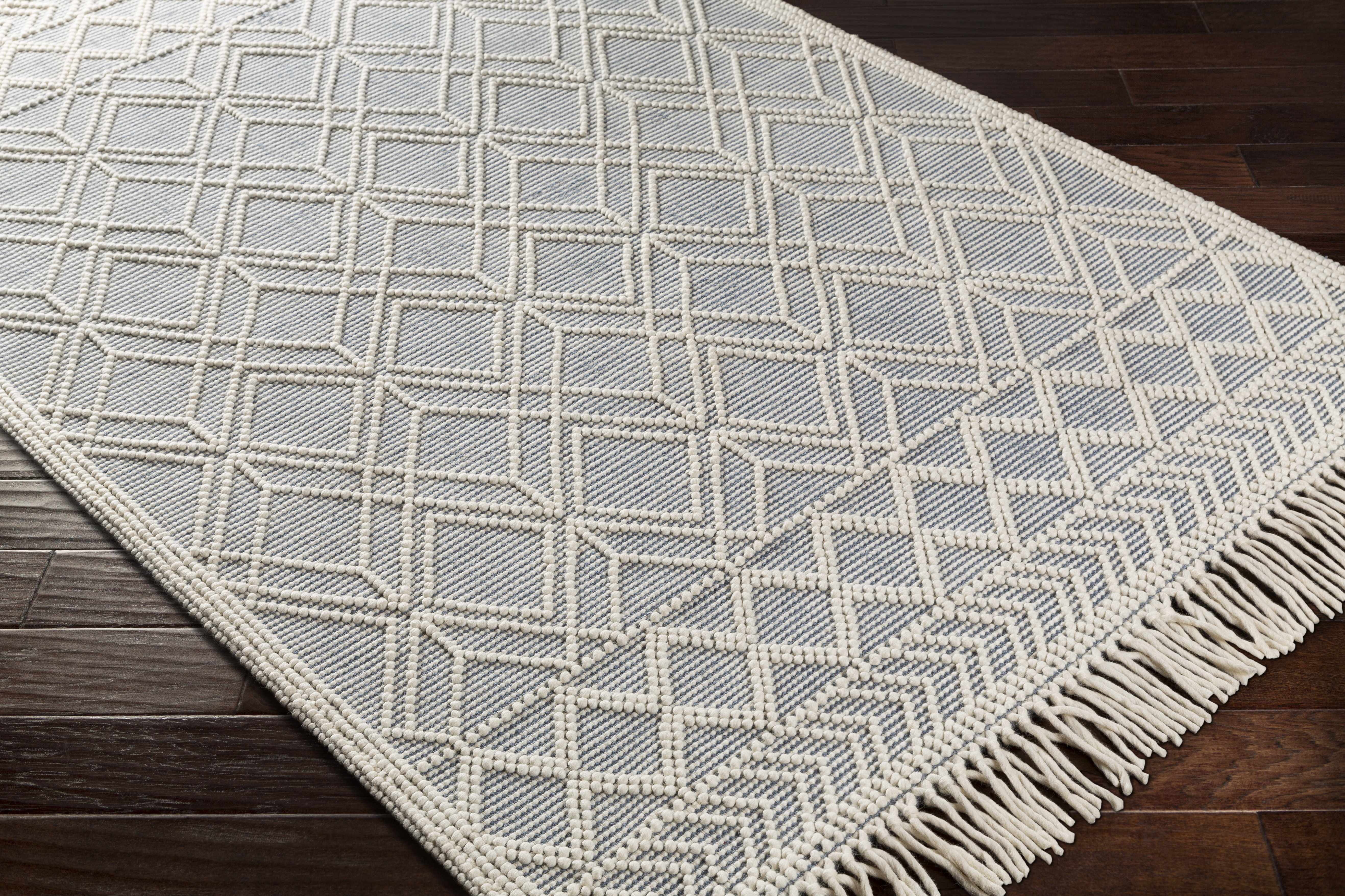 Exquisite Hauteloom Ramsbury Ivory & Blue Area Rug