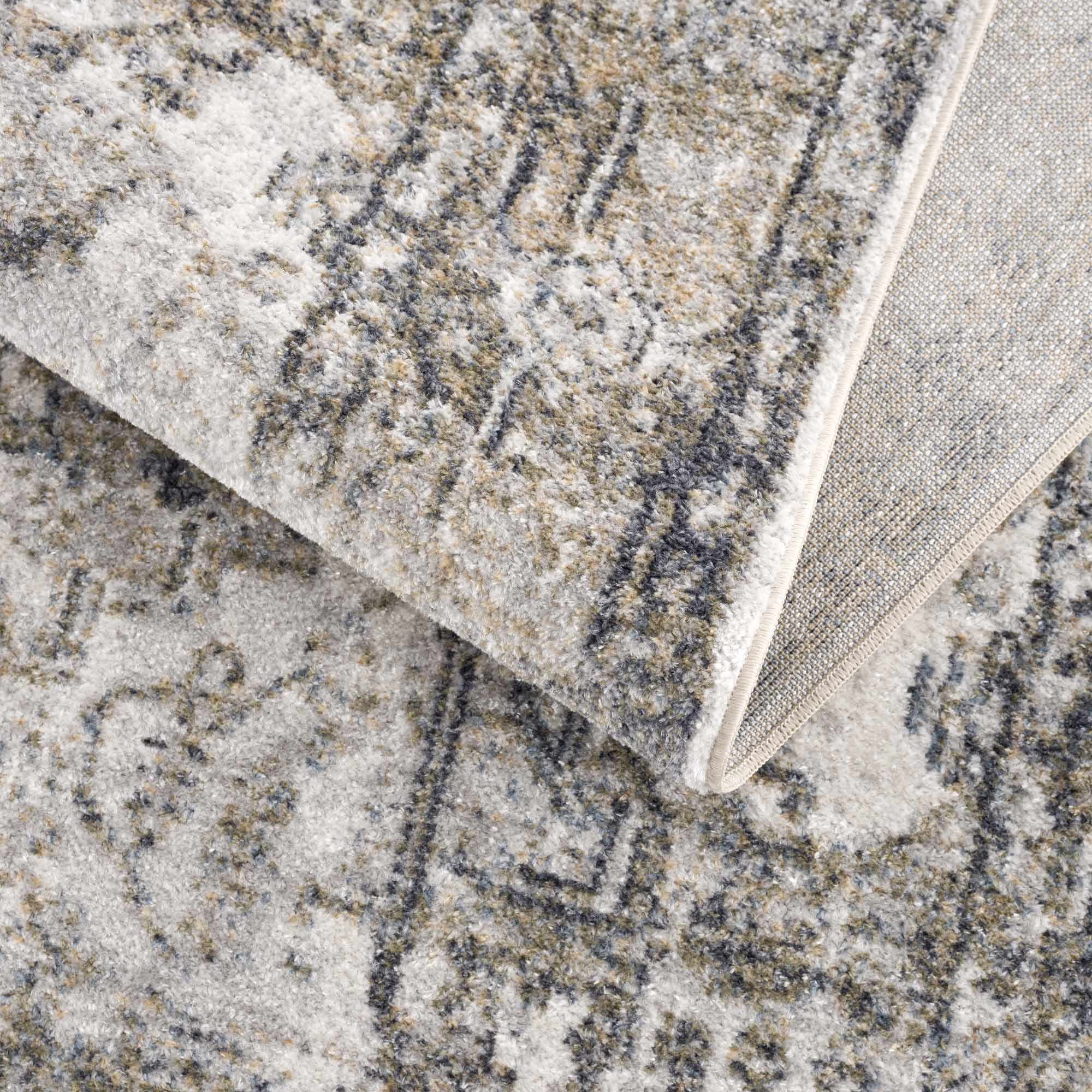 Indulgent Hauteloom Olive Hera Washable Area Rug