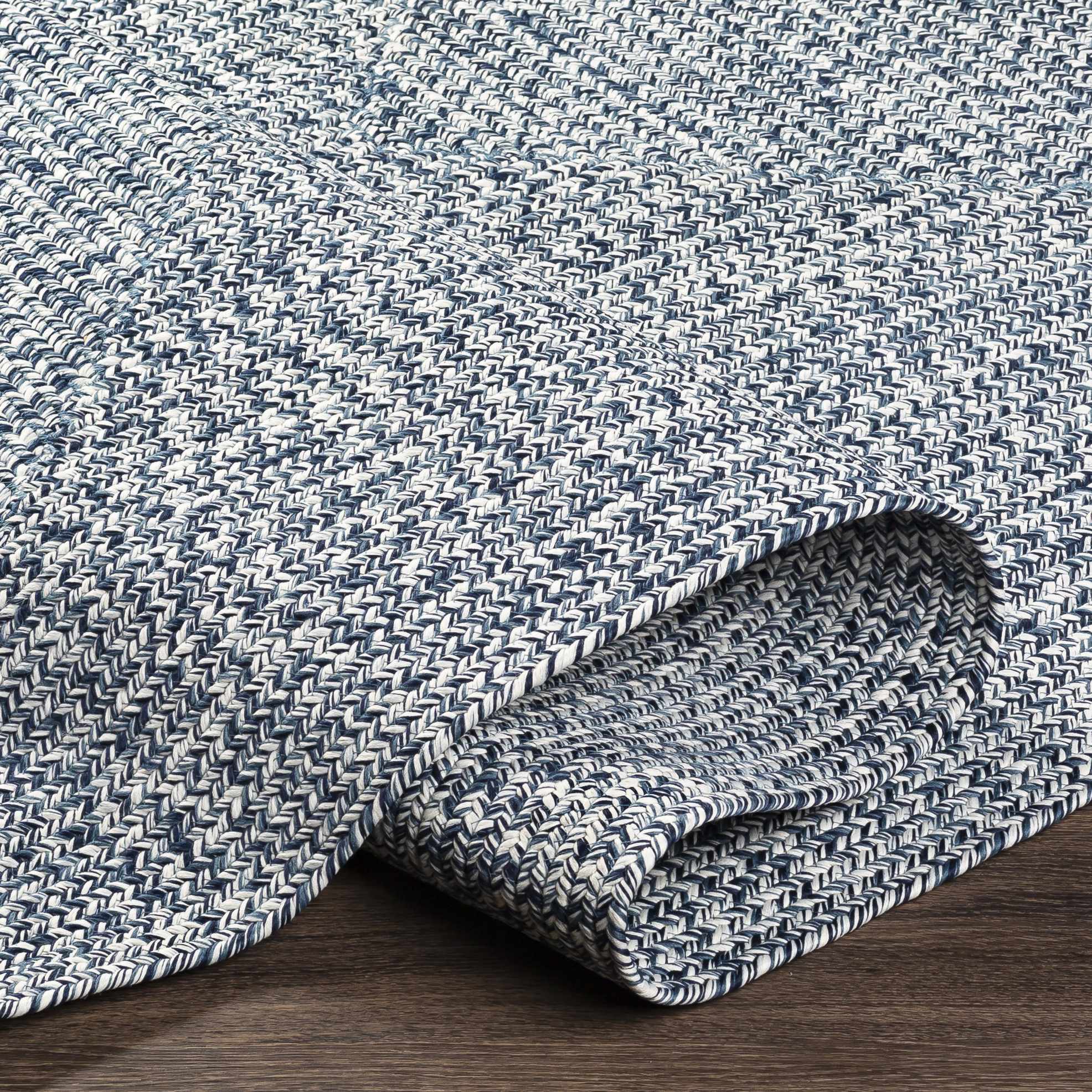 Exquisite Hauteloom Blue Braided Faux Jute Rug - A Must-Have for Your Space