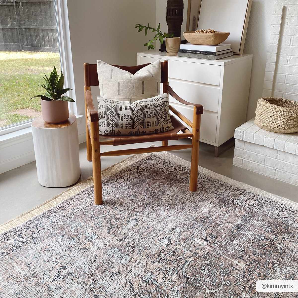 Hauteloom Jill Vintage Washable Area Rug - Your Cozy Home Essential