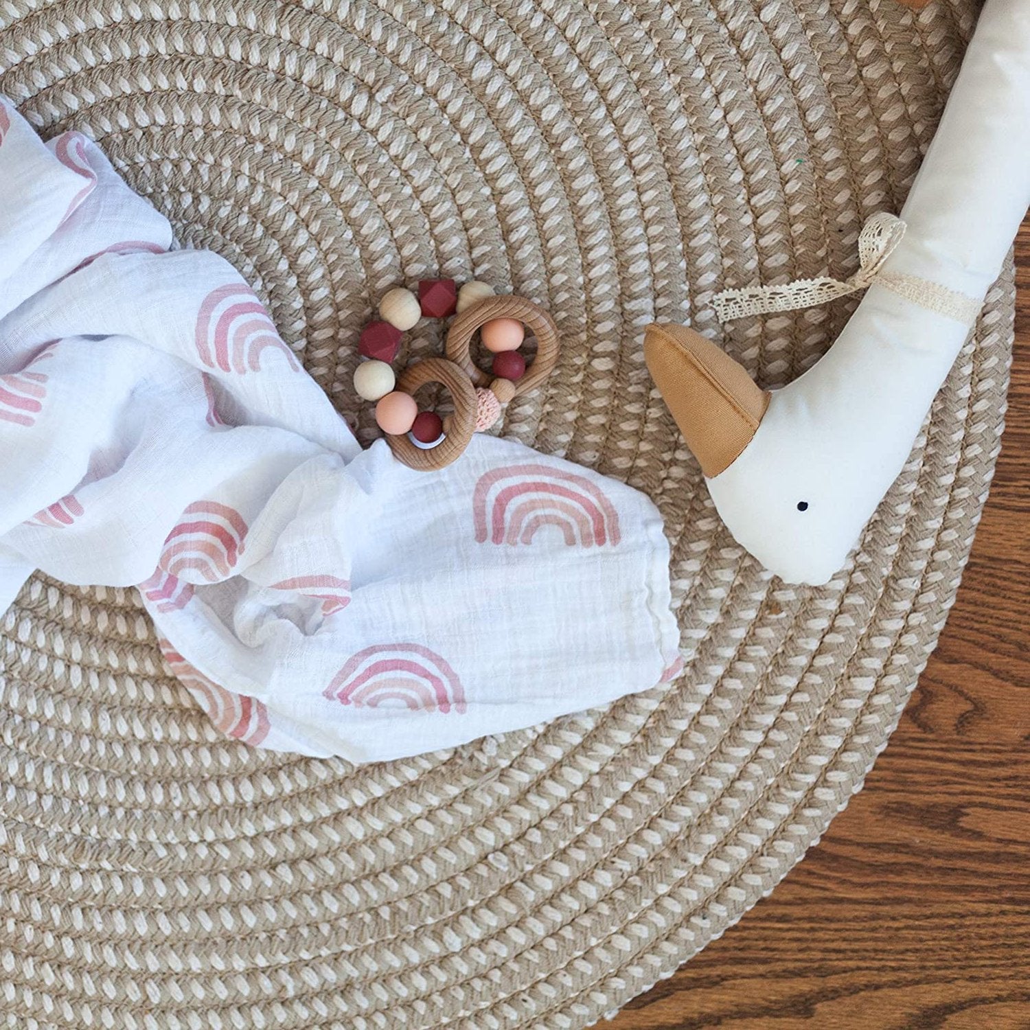 Ely's & Co. 2-Pack Adorable Cotton Muslin Swaddle Blankets for Baby Girls