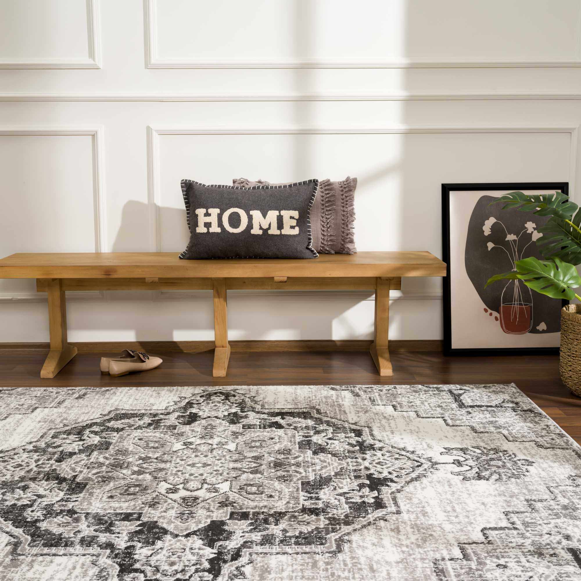 Elegant Hauteloom Elani Gray Medallion Rug - Transform Your Space