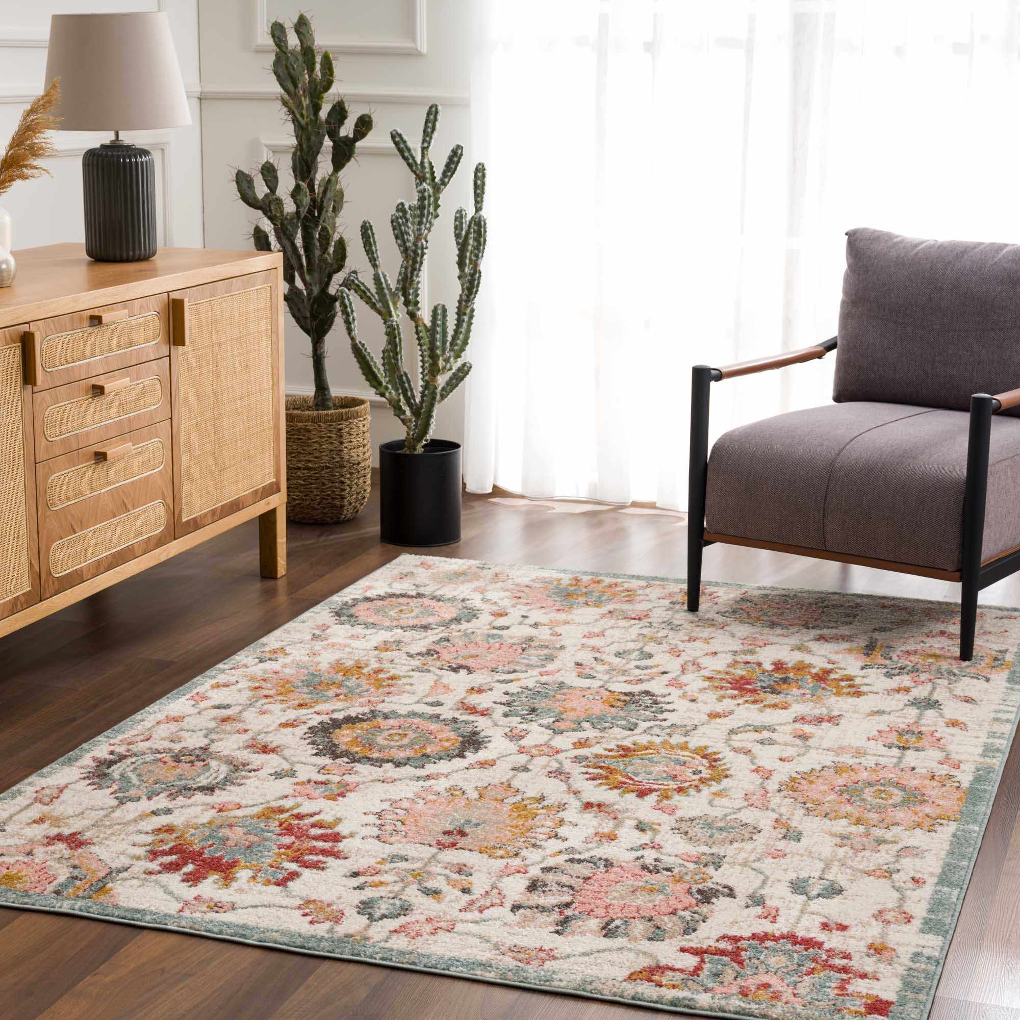 Exquisite Hauteloom Twilight Floral Performance Rug