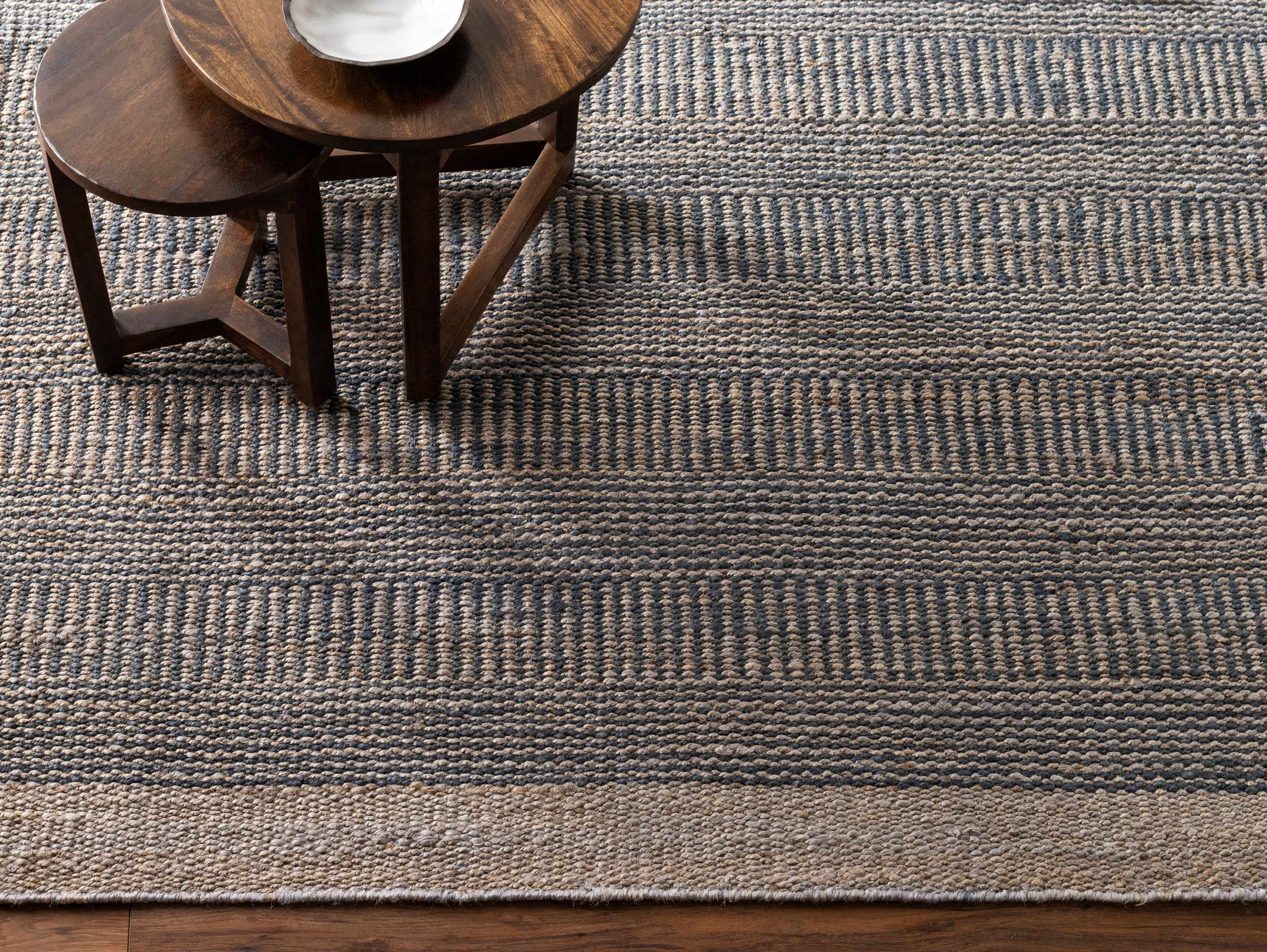 Exquisite Navy Elle Jute Rug by Hauteloom