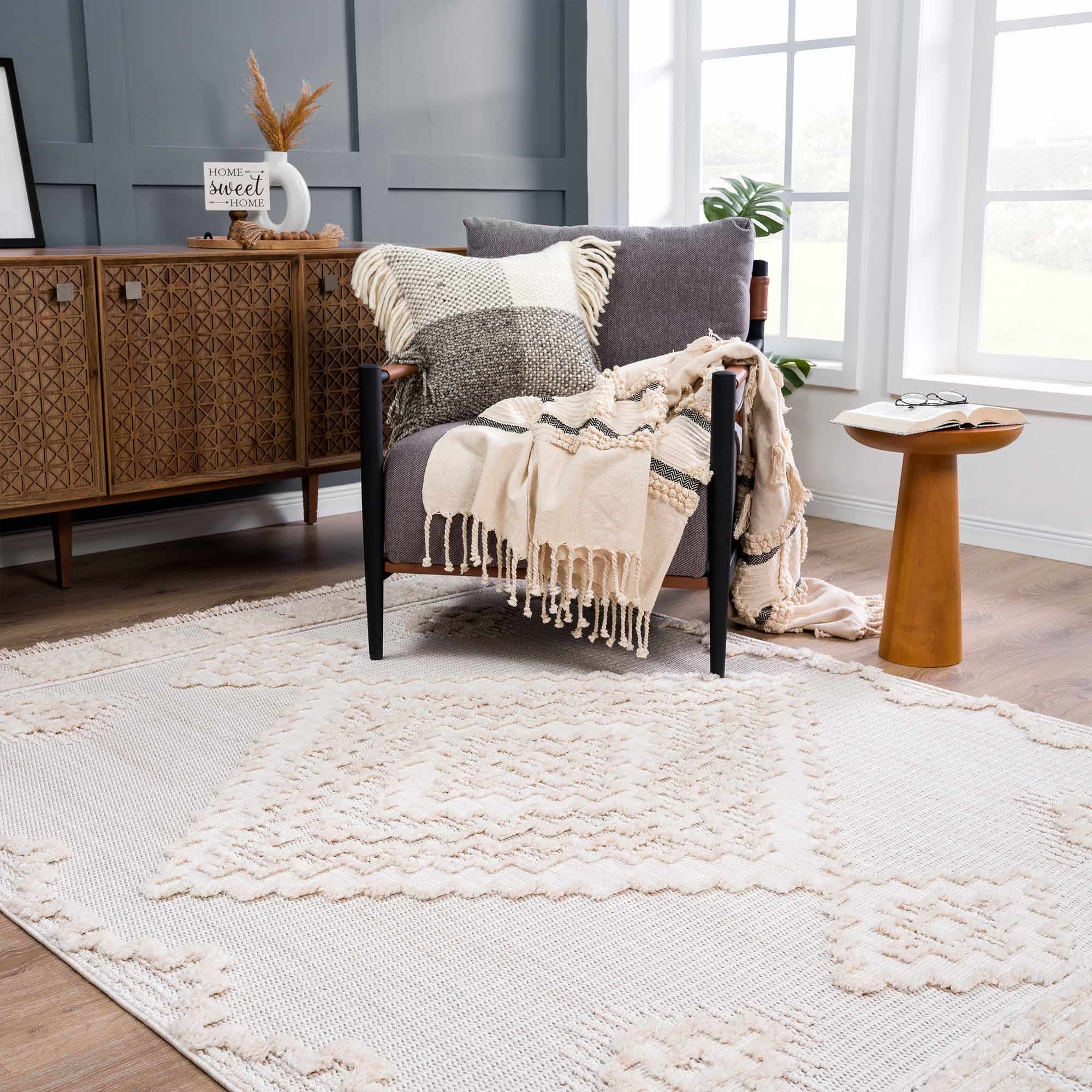 Luxurious Hauteloom Rosales Cream Area Rug for Every Space
