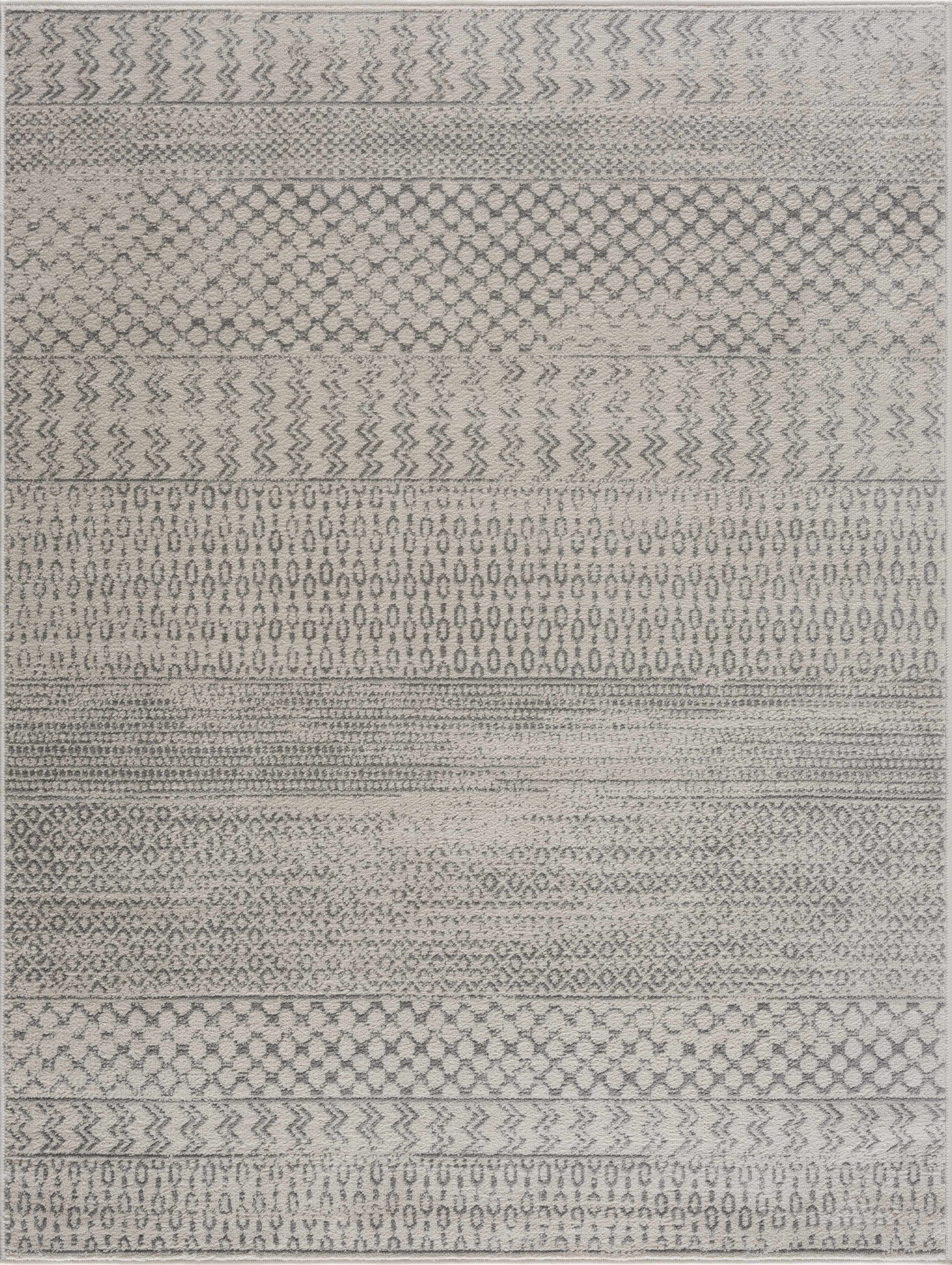 Exquisite Hauteloom Tigri Aztec Ivory & Gray 2318 Area Rug - Transform Your Space