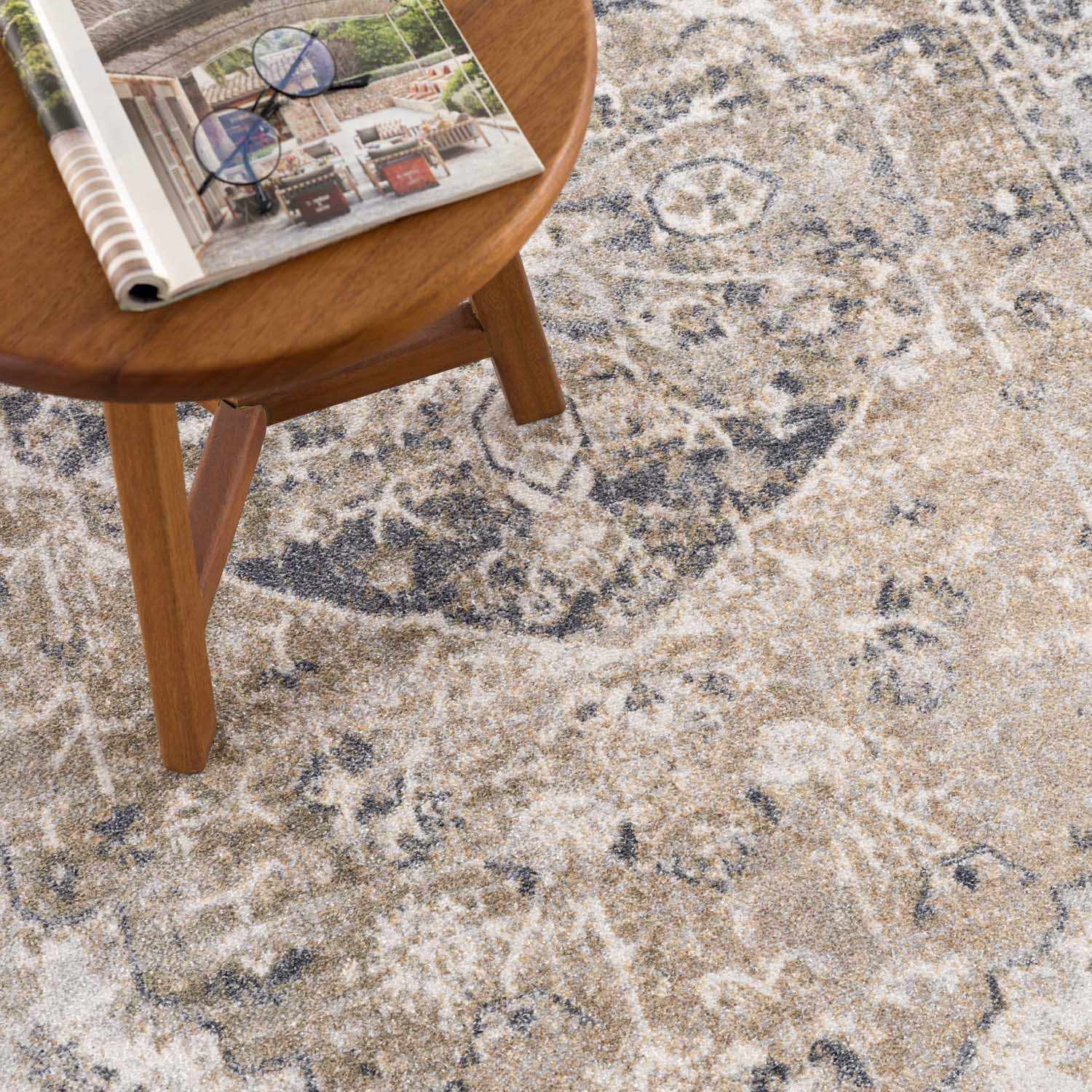 Luxurious Hauteloom Rudo Beige Washable Area Rug - Transform Your Space
