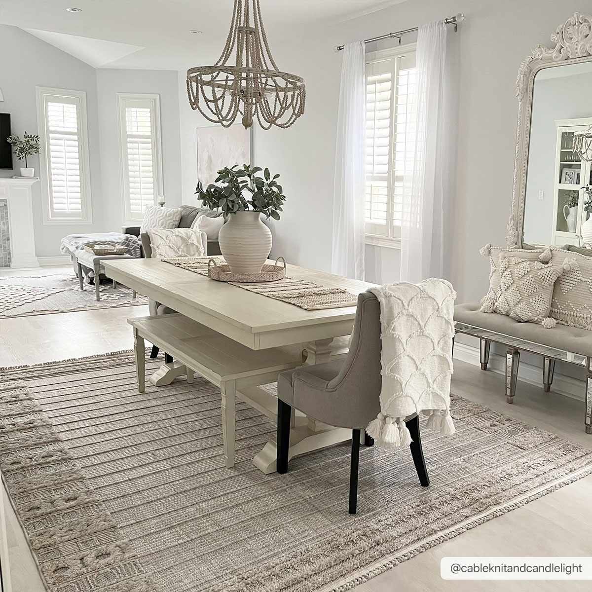 Luxurious Hauteloom Sulak Cream Area Rug