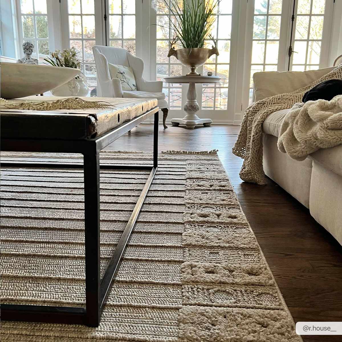 Luxurious Hauteloom Sulak Cream Area Rug