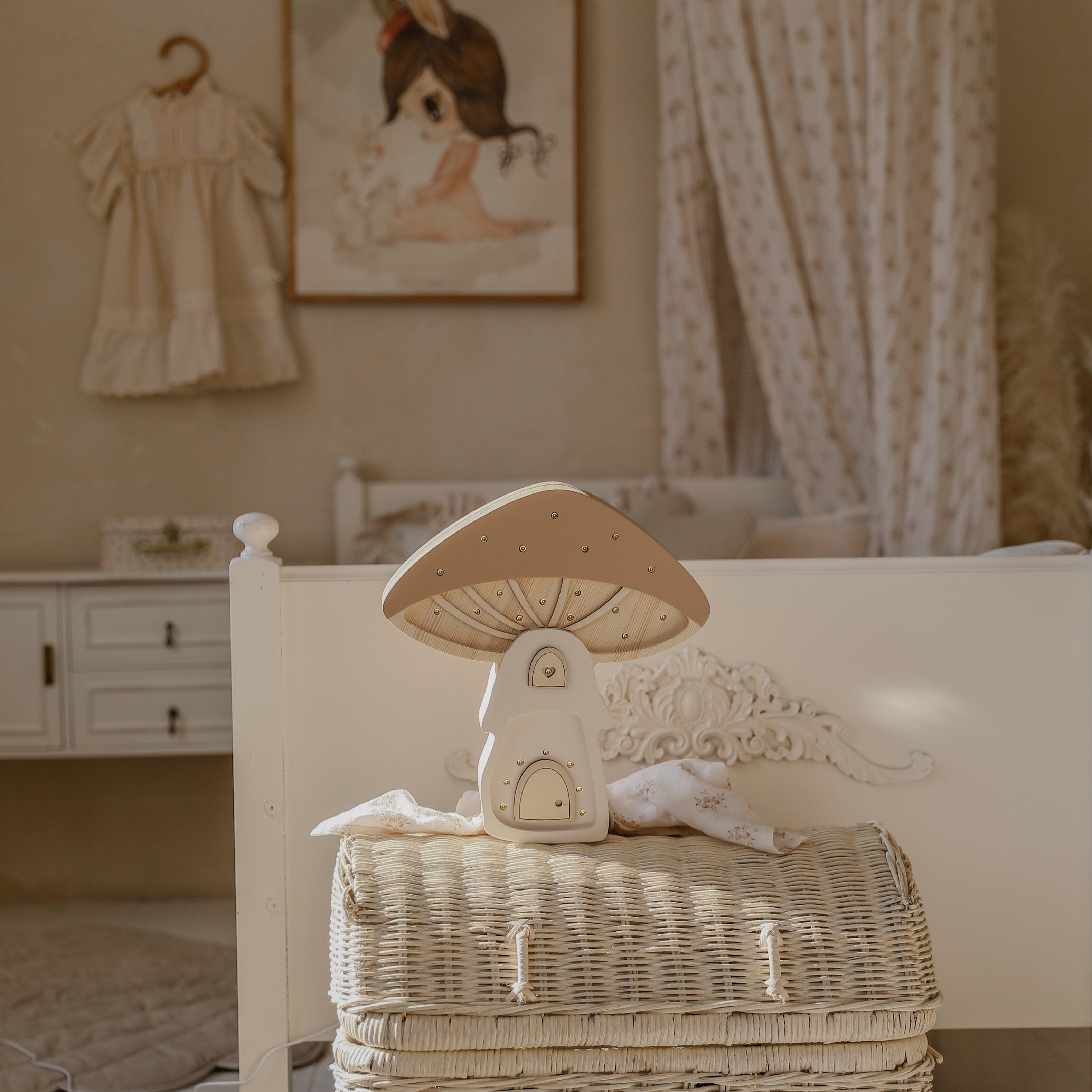 Enchanting Little Lights Mushroom House Night Lamp