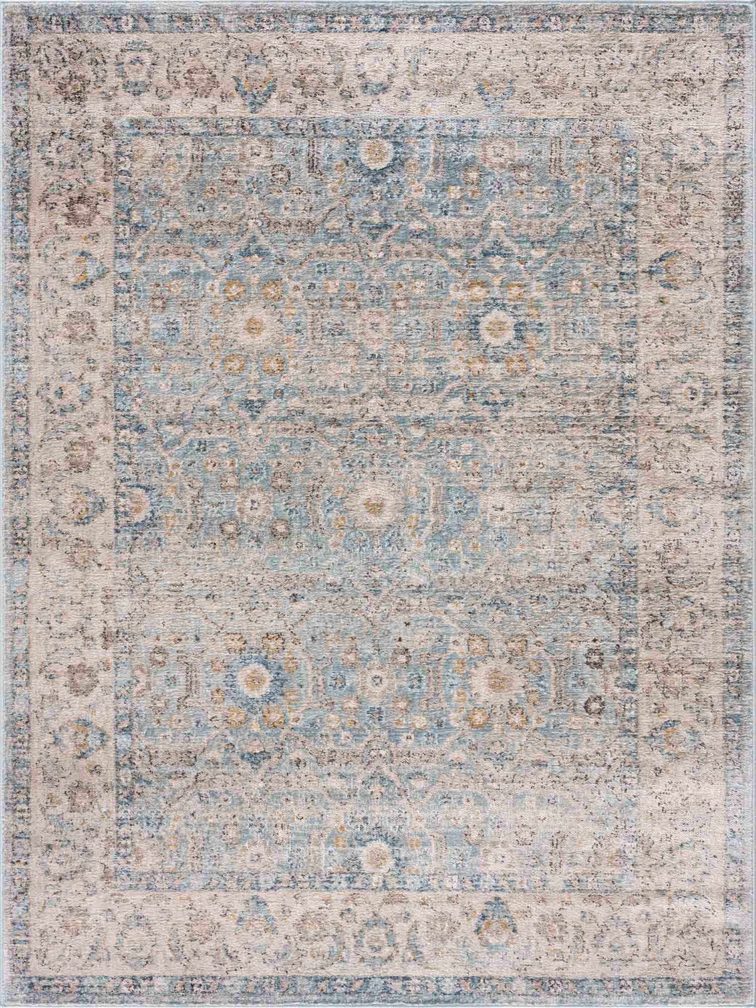 Hauteloom Anana Silver Blue & Beige Area Rug - Grab This Clearance Deal Now!