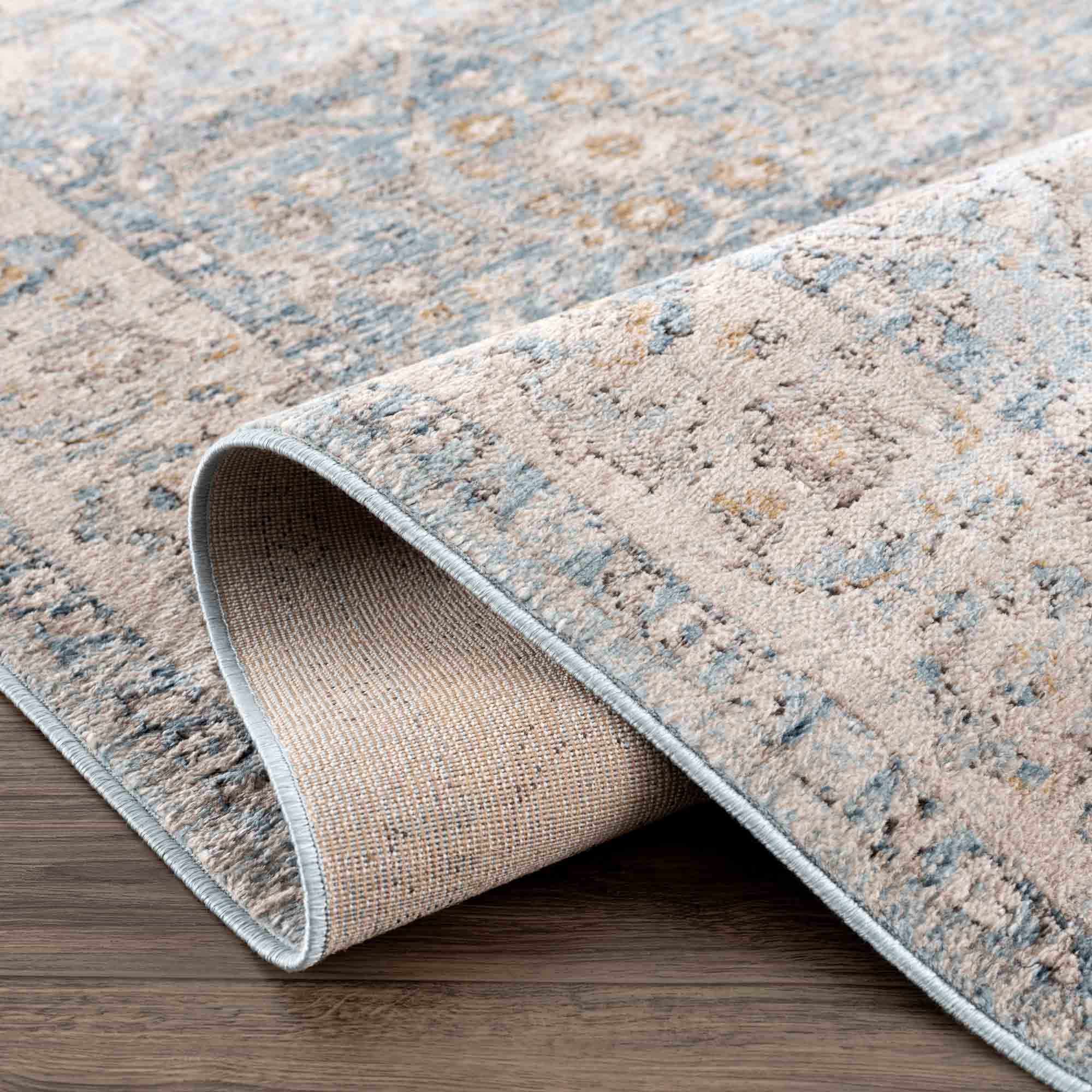 Hauteloom Anana Silver Blue & Beige Area Rug - Grab This Clearance Deal Now!