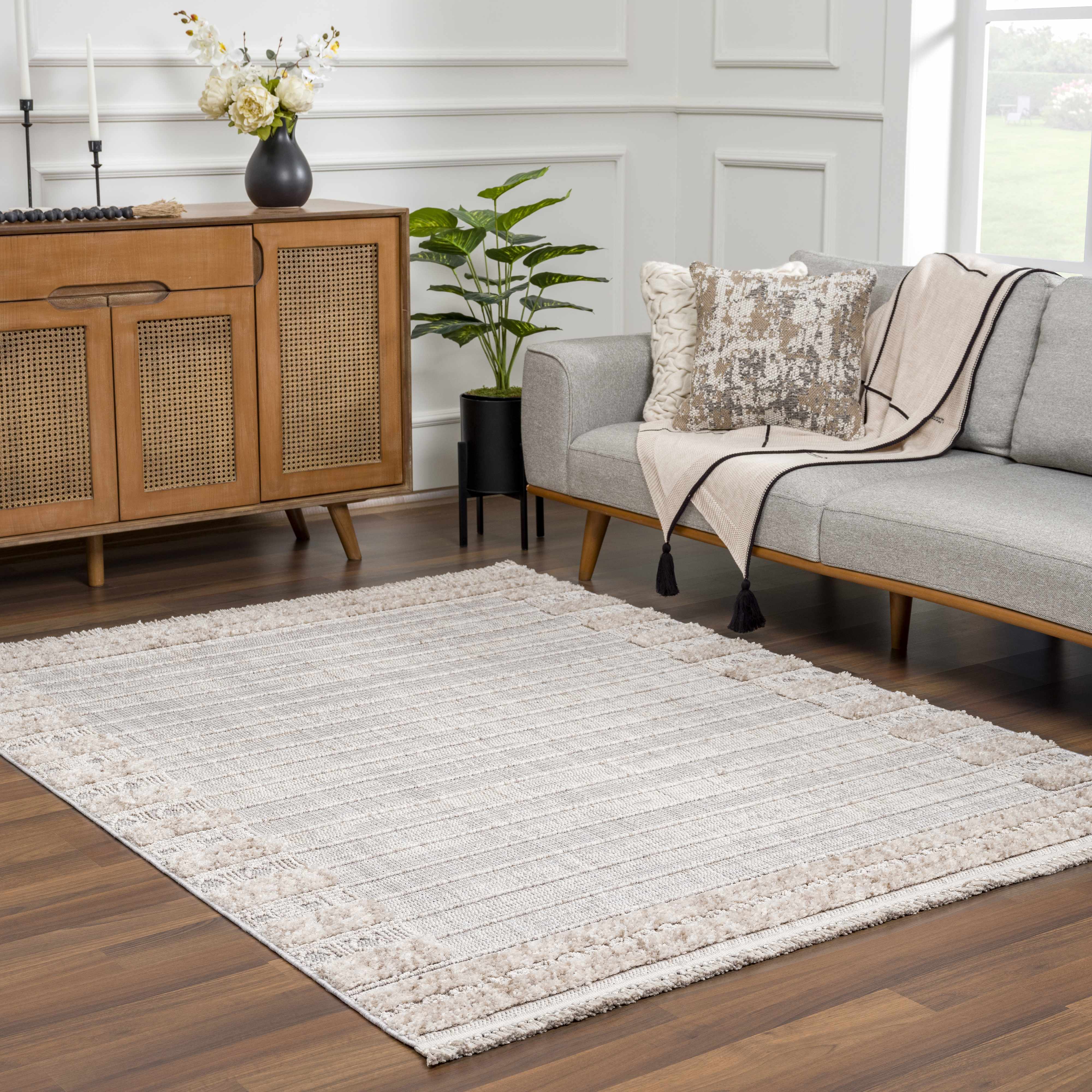 Luxurious Hauteloom Sulak Cream Area Rug