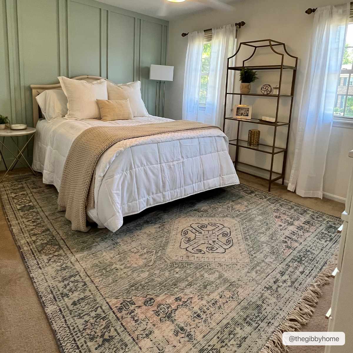 Breathtaking Hauteloom Foraker Sage Green Cotton Rug