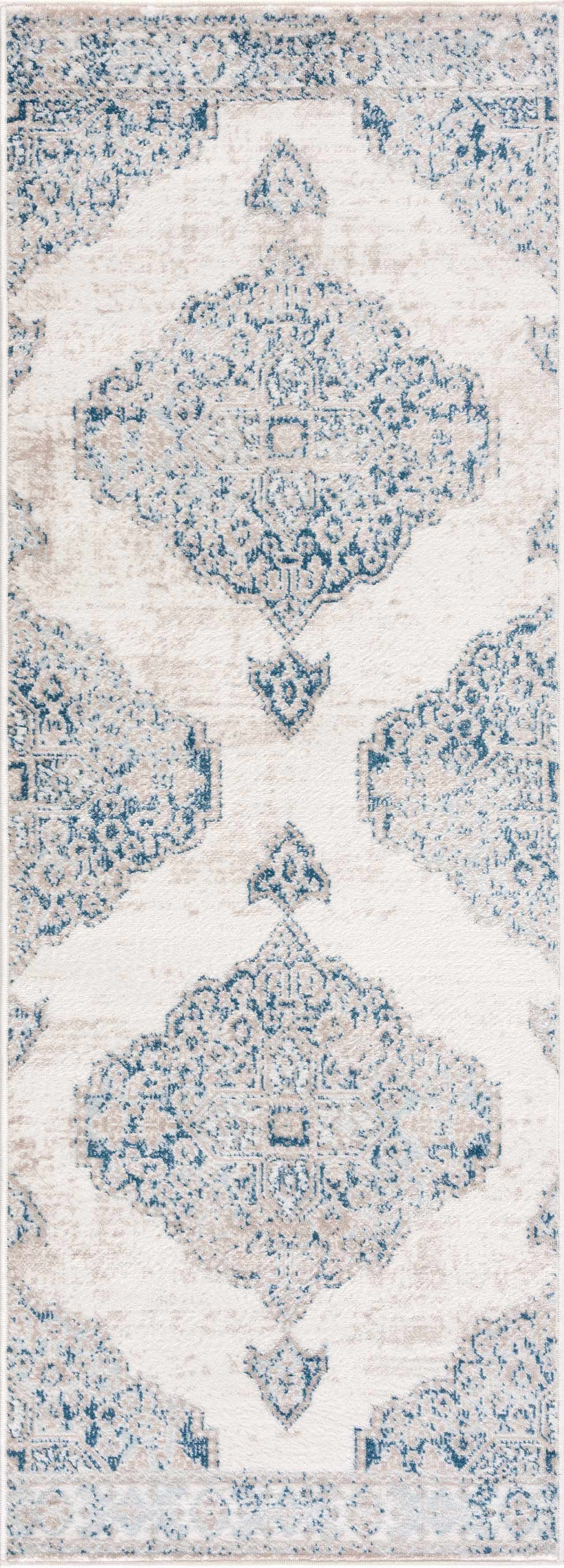 Exquisite Hauteloom Amir Blue Medallion Area Rug