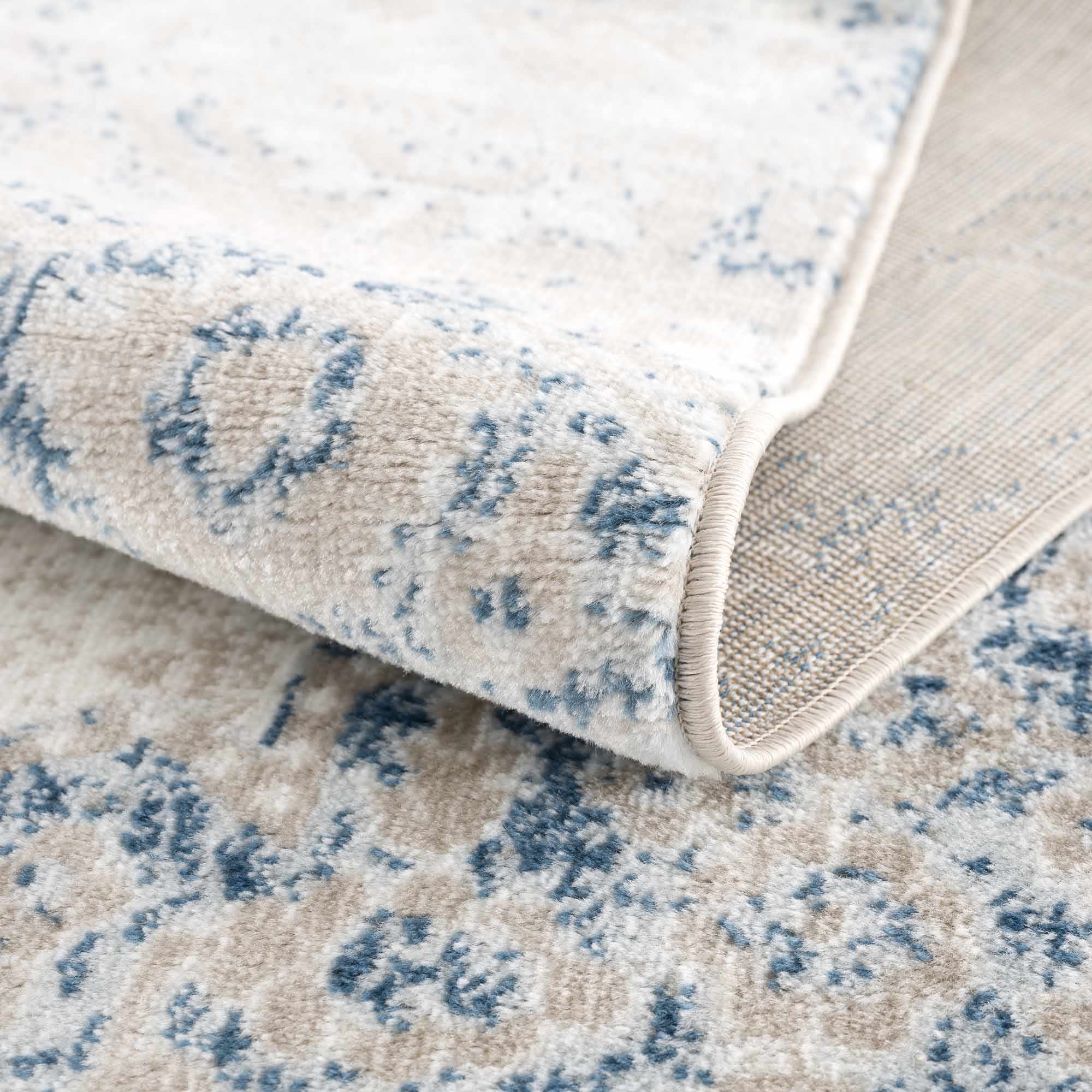 Exquisite Hauteloom Amir Blue Medallion Area Rug