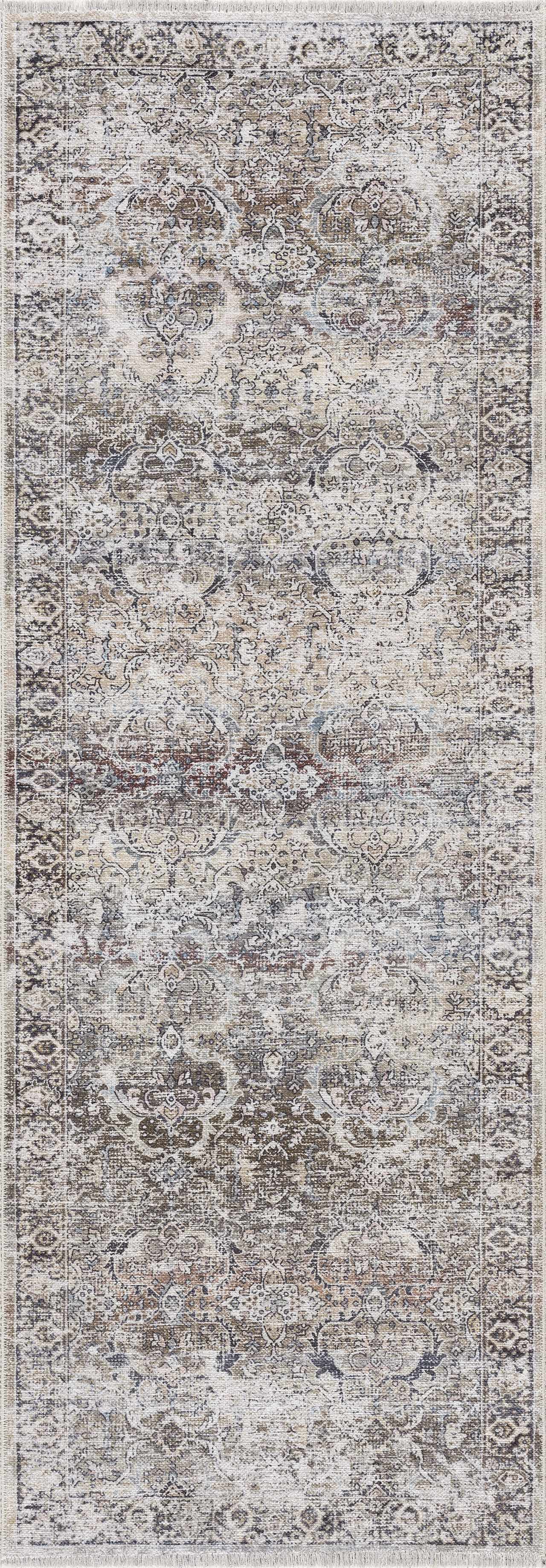 Hauteloom Olive Holi-2304 Washable Vintage Area Rug - Transform Your Space!