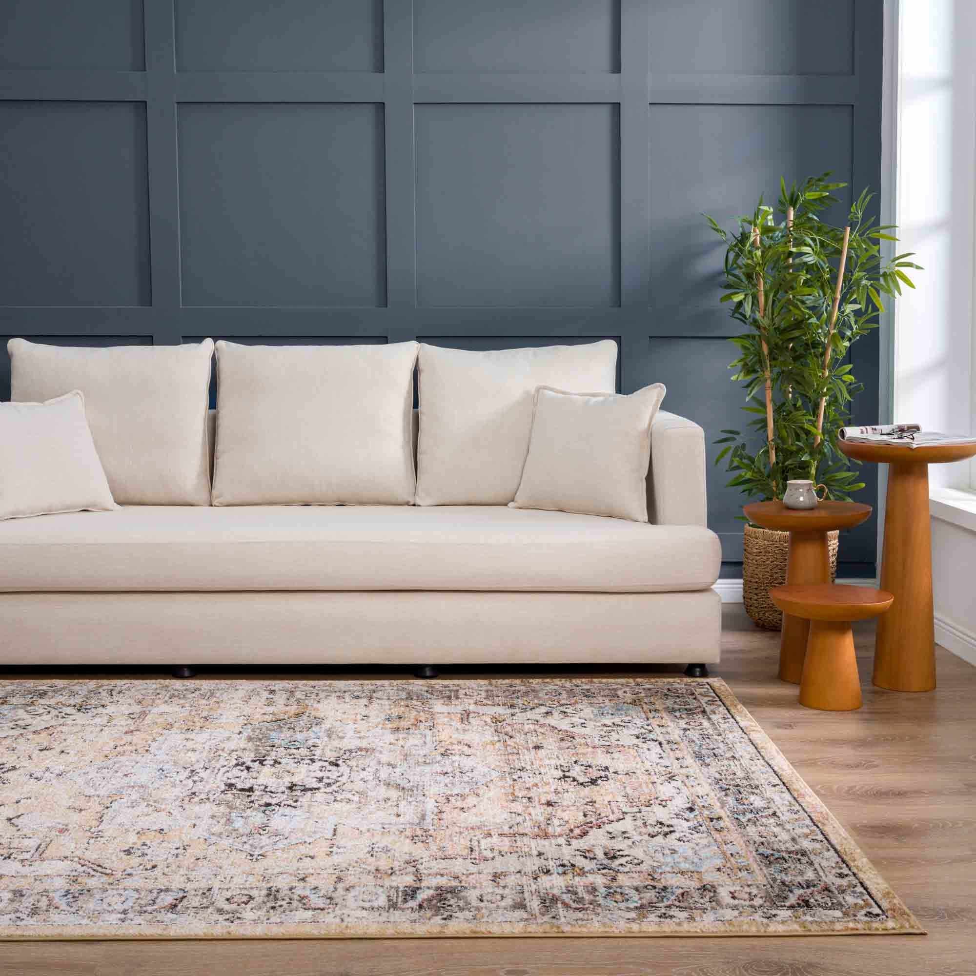 Exclusive Hauteloom Albie Gold & Beige Area Rug - Grab This Clearance Deal Now!