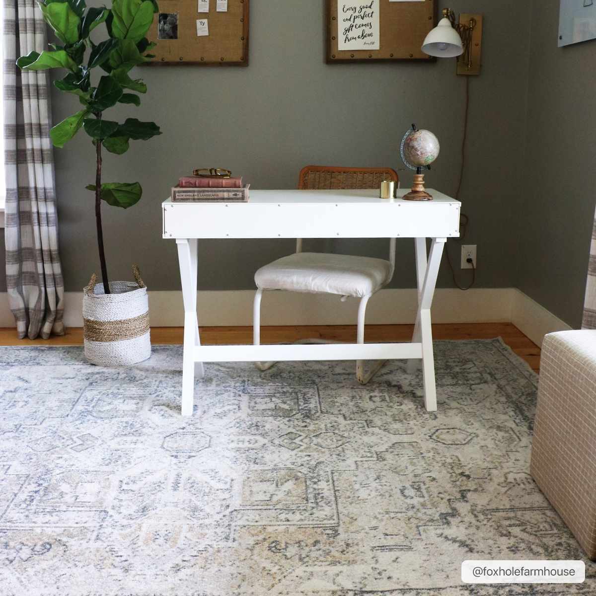Indulgent Hauteloom Olive Hera Washable Area Rug