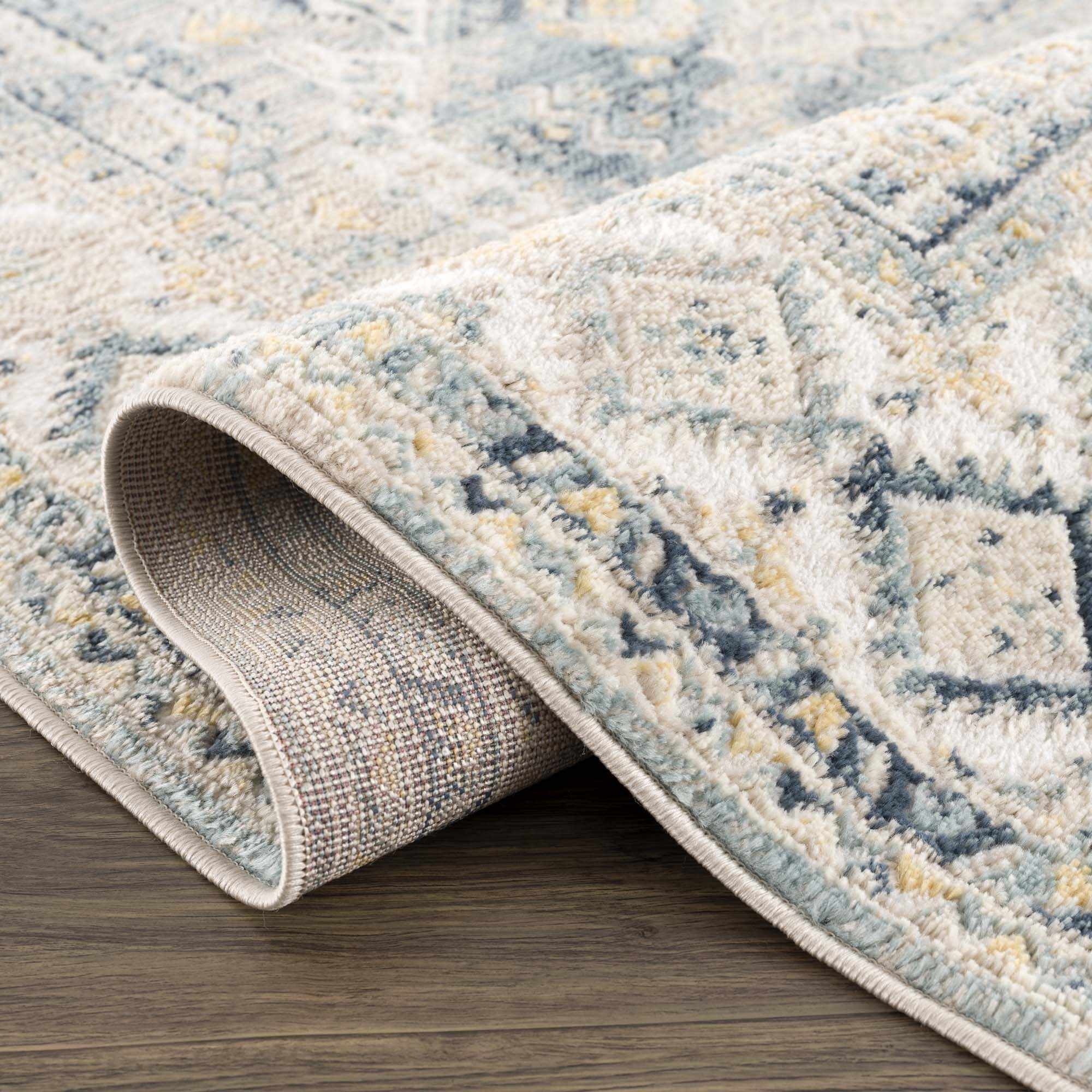 Exquisite Brend Blue Medallion Area Rug by Hauteloom