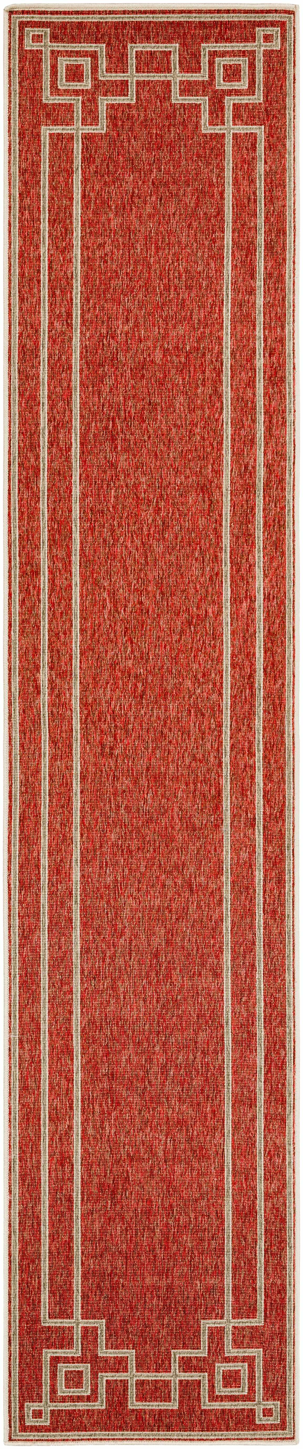 Hauteloom Harborgreek Brick Red Outdoor Rug - Transform Your Outdoor Space
