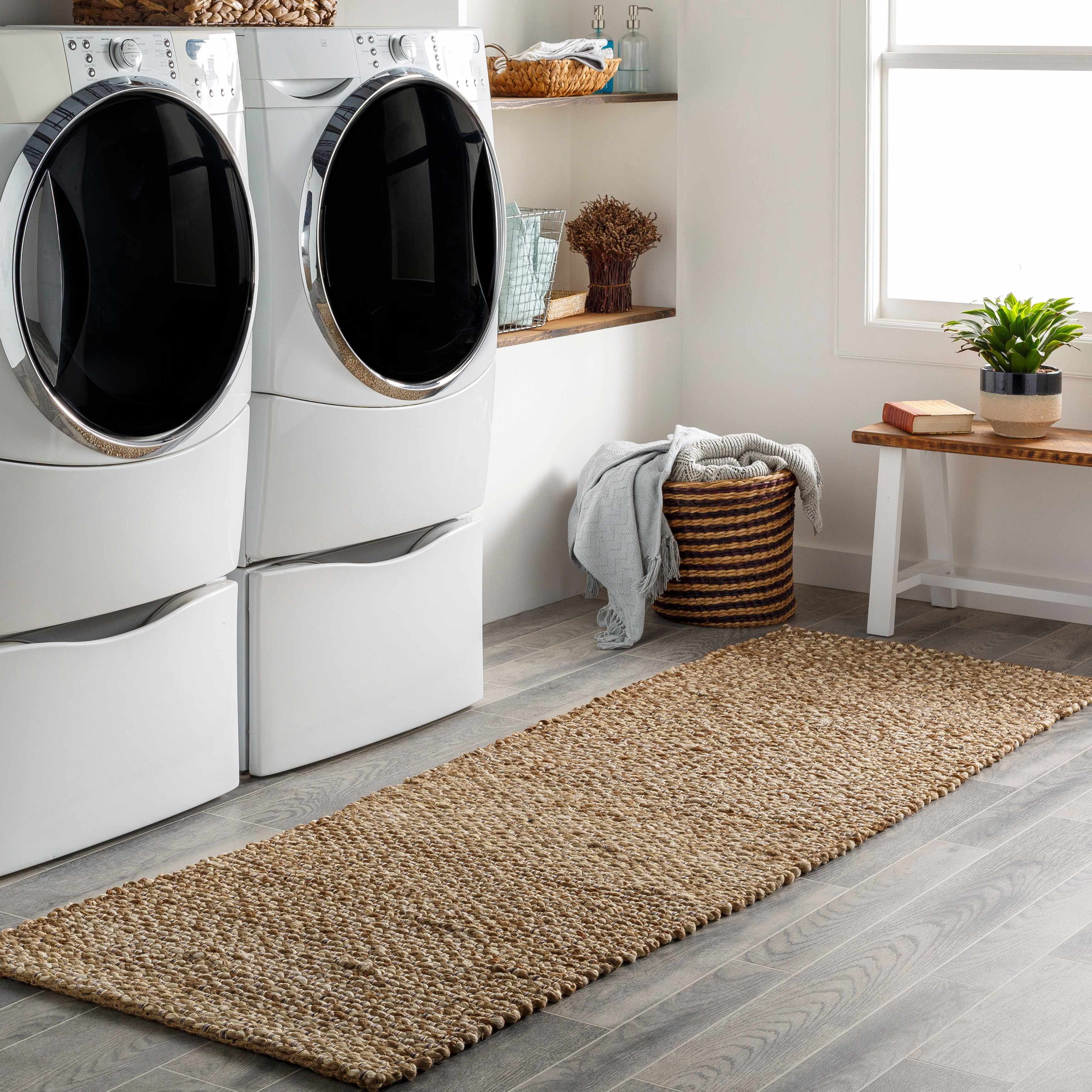 Exquisite Hauteloom Caspar Hand-Woven Natural Jute Rug