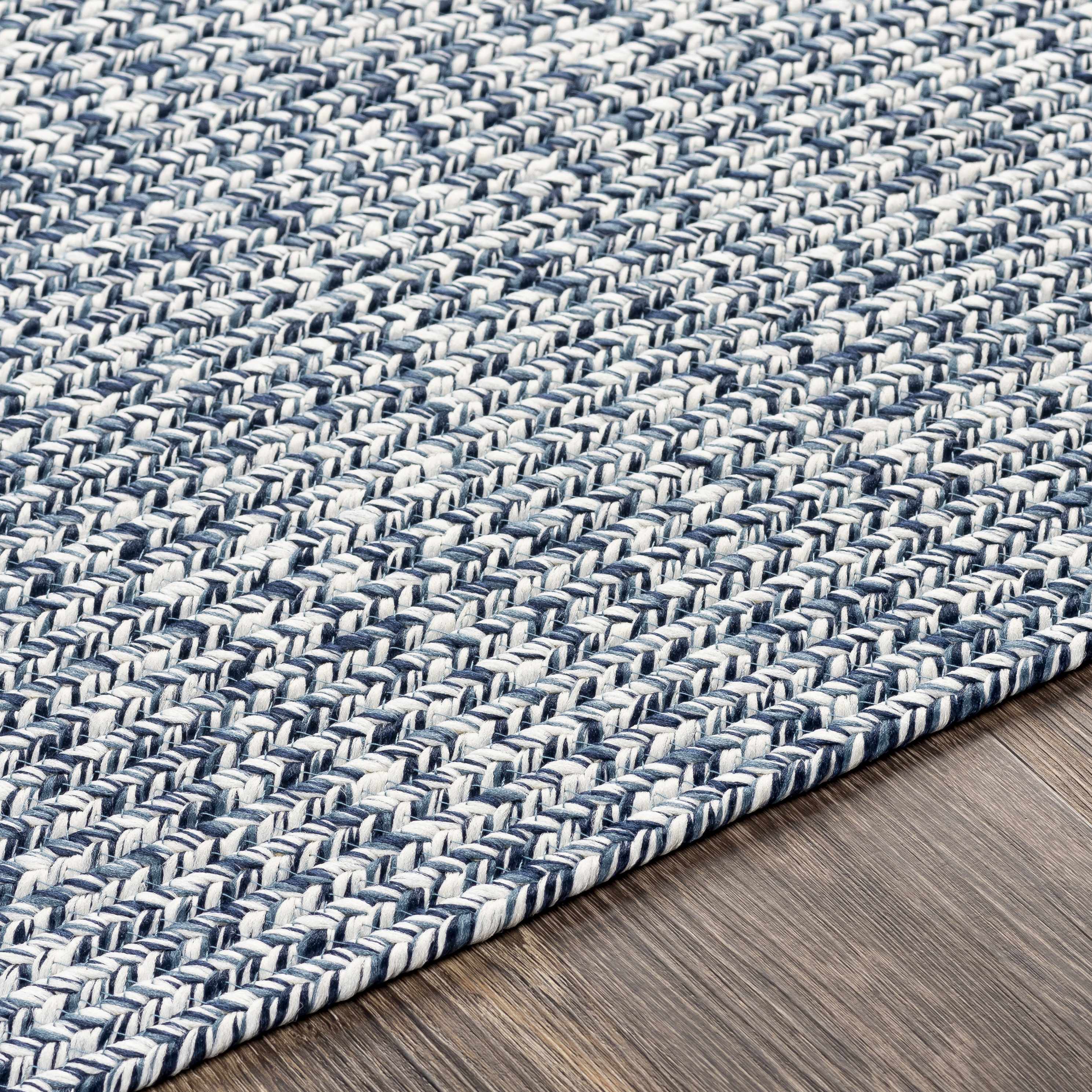 Exquisite Hauteloom Blue Braided Faux Jute Rug - A Must-Have for Your Space