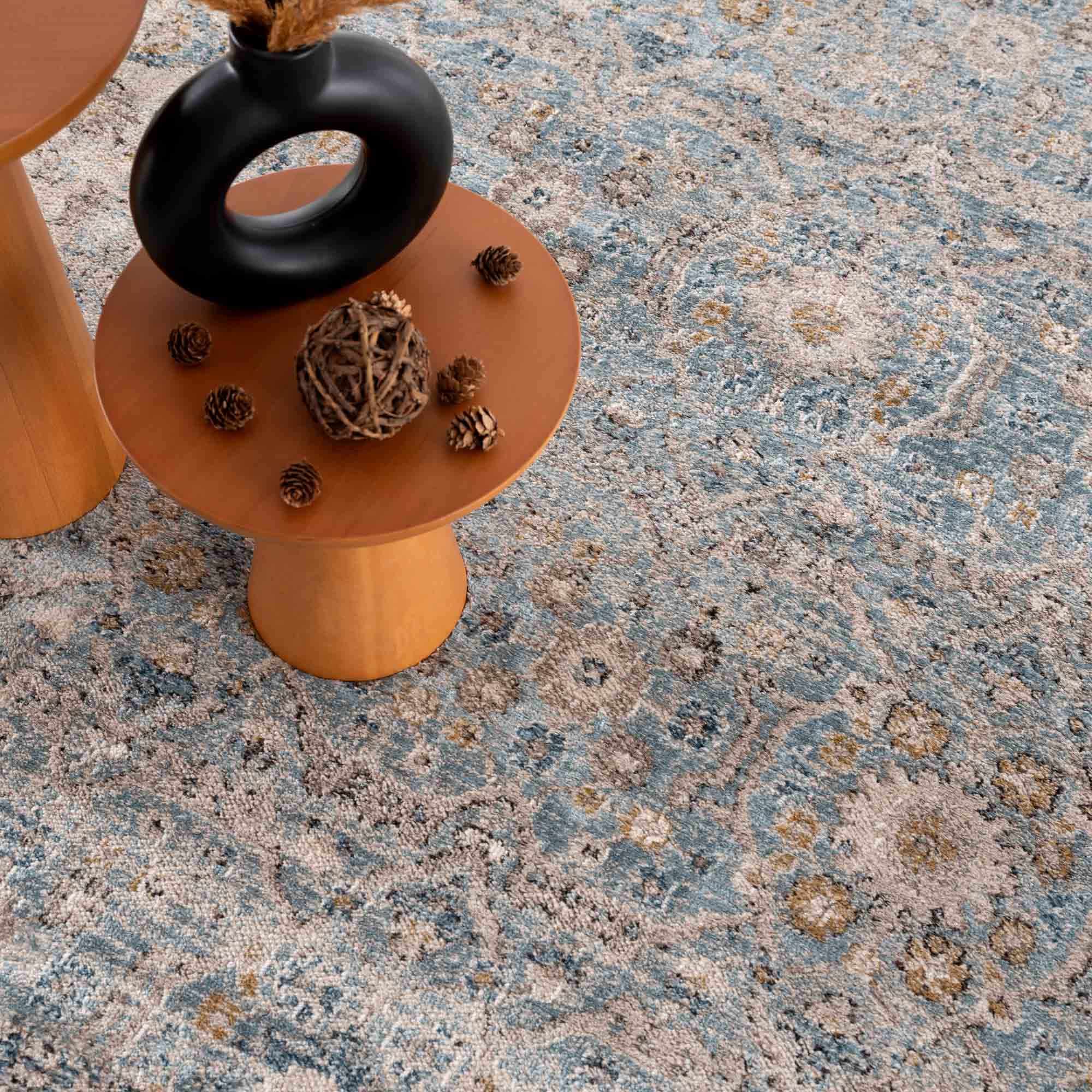 Hauteloom Anana Silver Blue & Beige Area Rug - Grab This Clearance Deal Now!