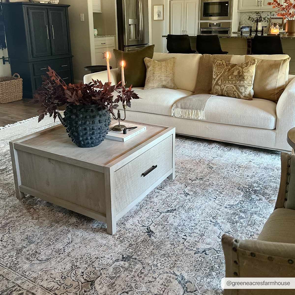 Hauteloom Olive Holi-2304 Washable Vintage Area Rug - Transform Your Space!