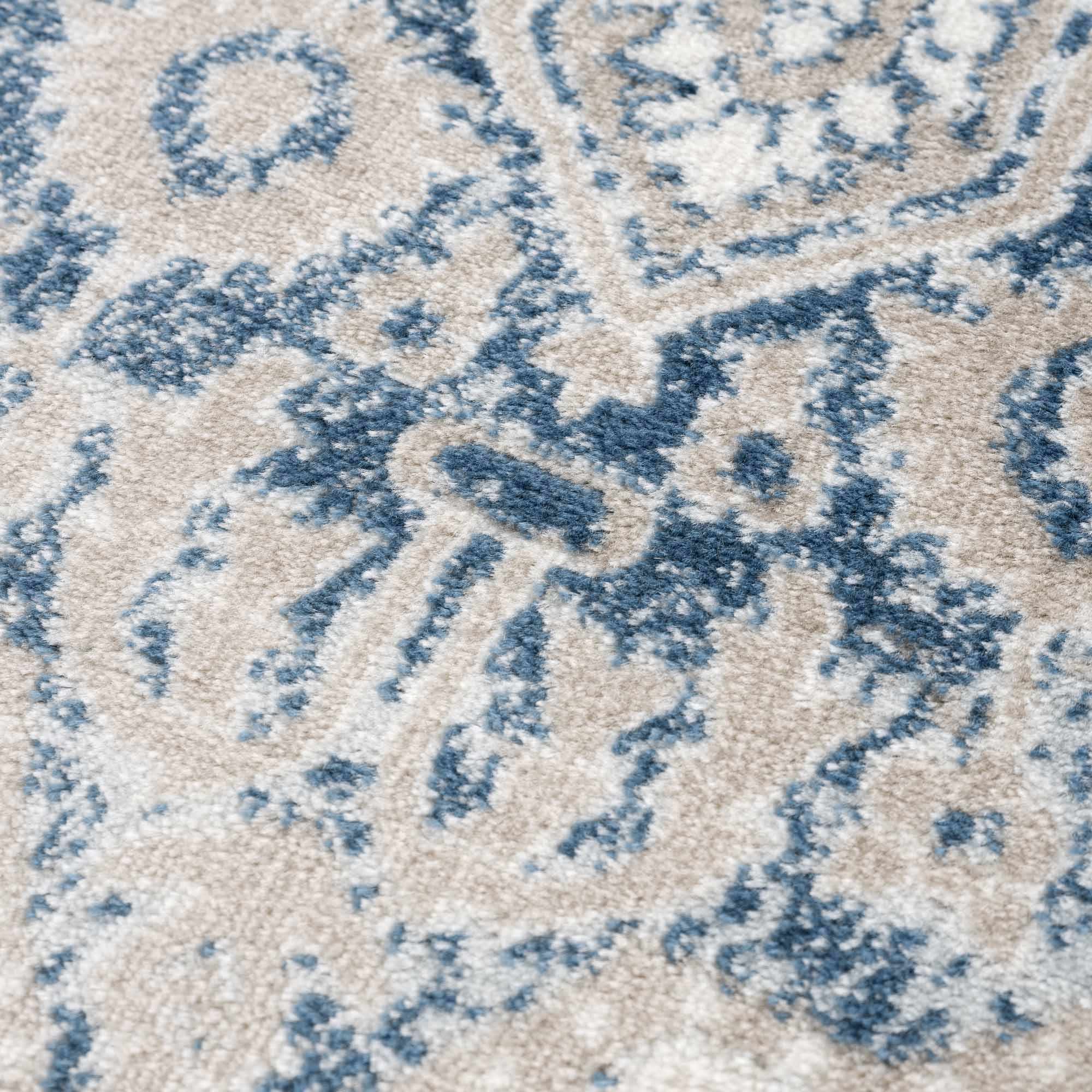 Exquisite Hauteloom Amir Blue Medallion Area Rug