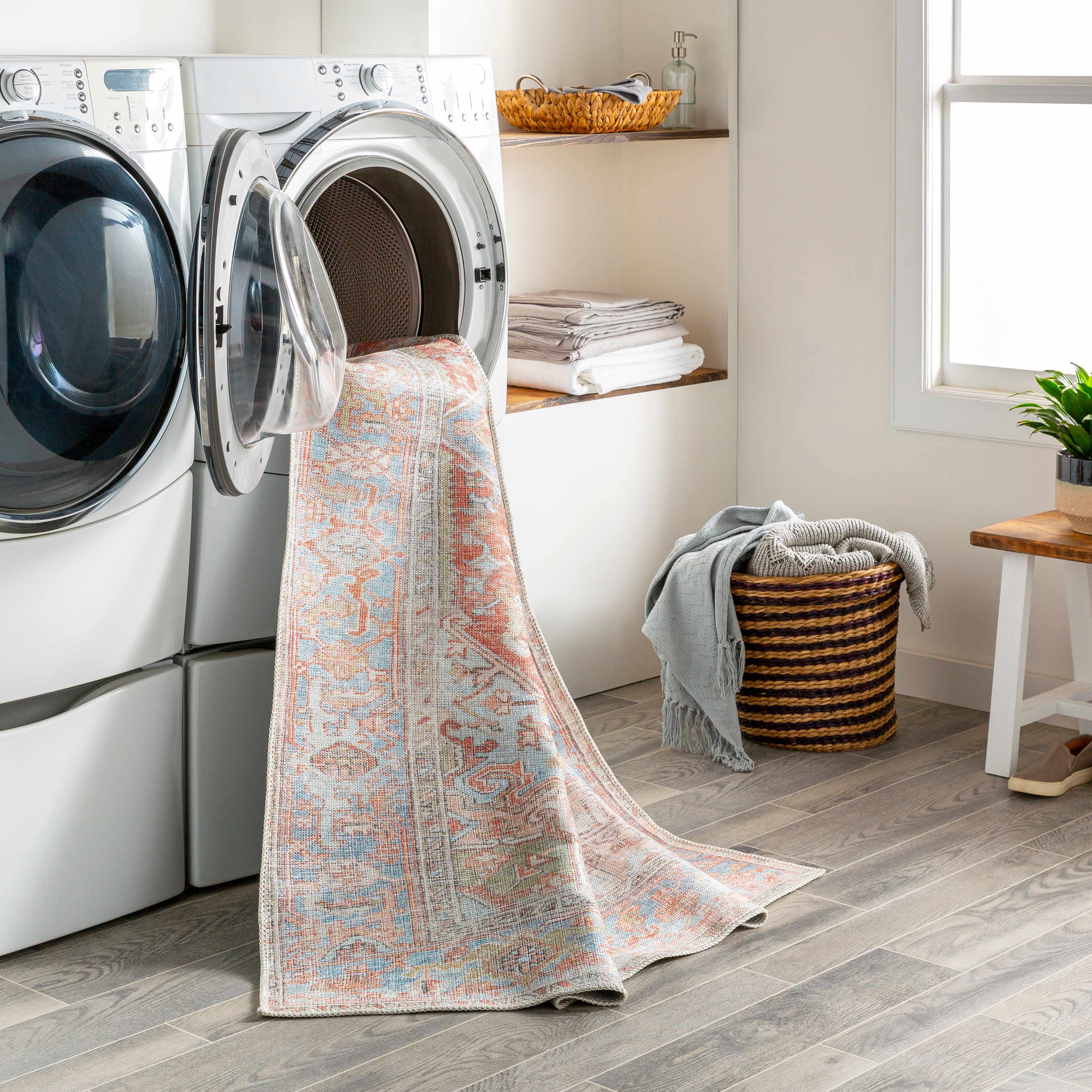 Hauteloom Maayon Washable Rug - Rustic Elegance for Your Space