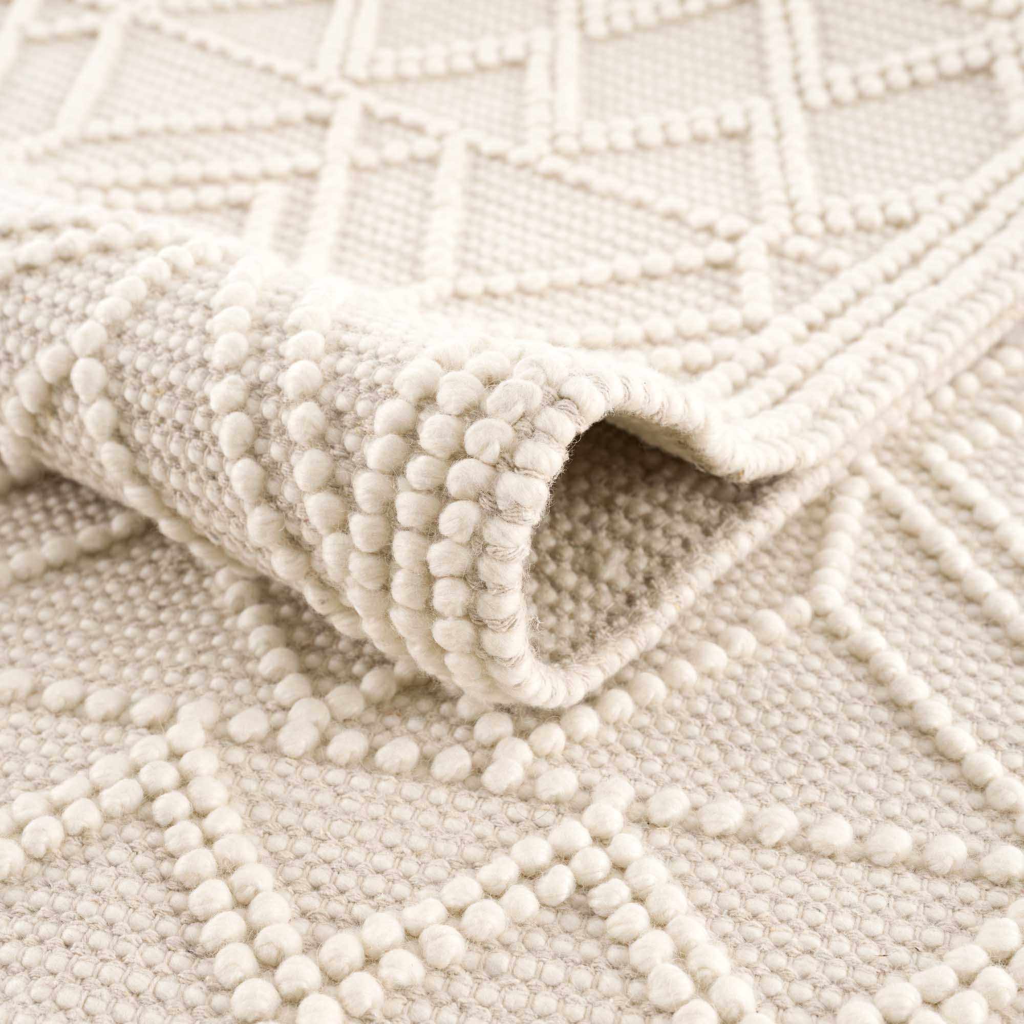 Indulge in Luxury with Hauteloom Ramsbury Beige Trellis Wool Rug