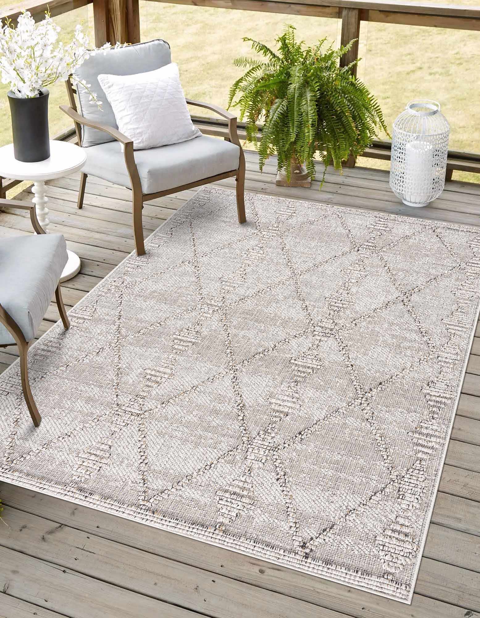 Hauteloom Nyla Bone Elegant Area Rug