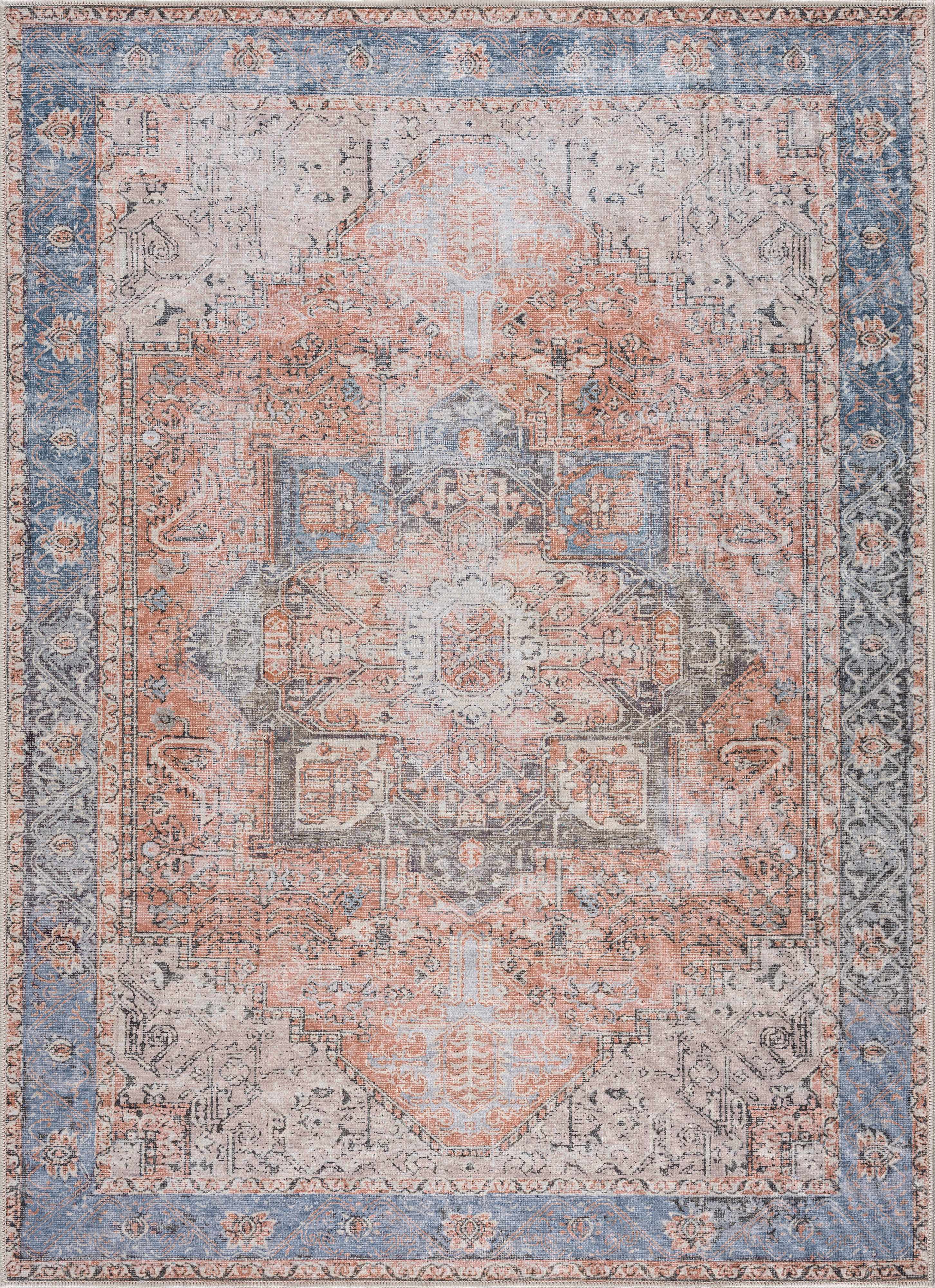 Hauteloom Rosman Distressed Washable Rug - Transform Your Space with Style