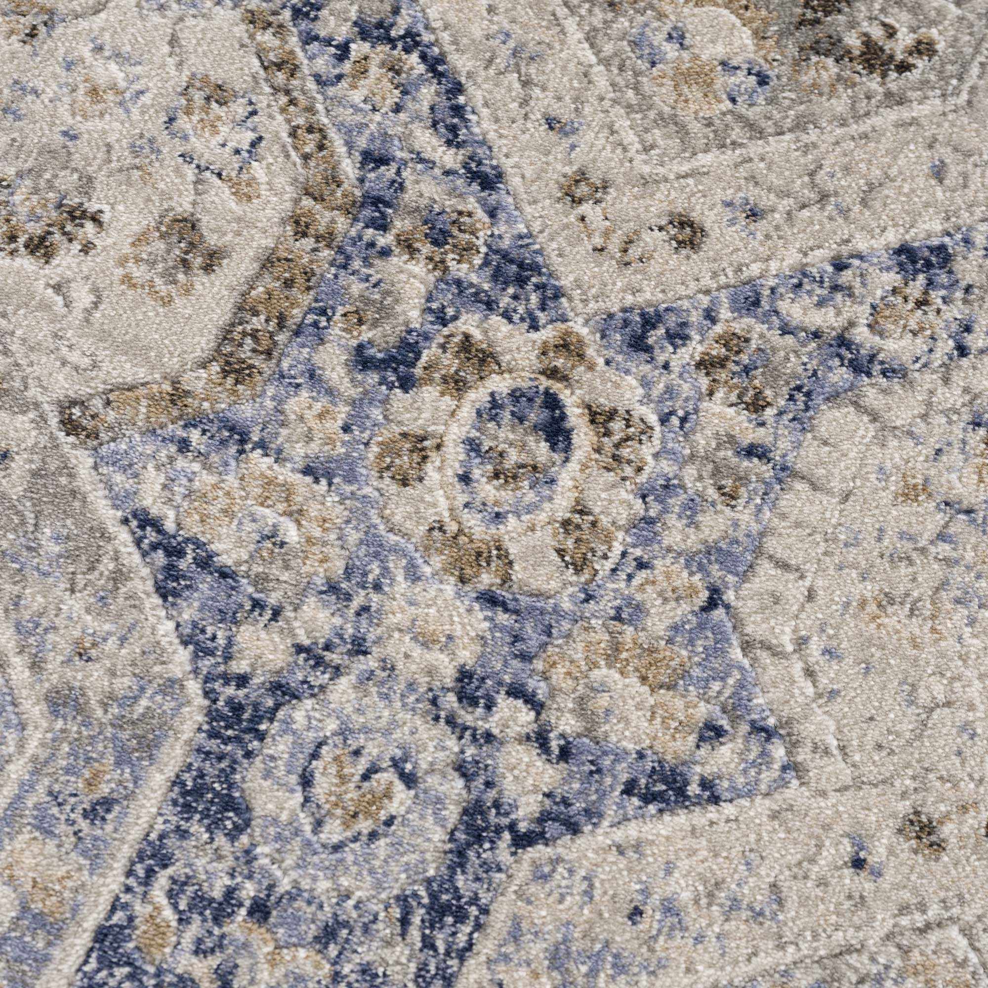 Luxurious Hauteloom Parkerfield Blue Area Rug
