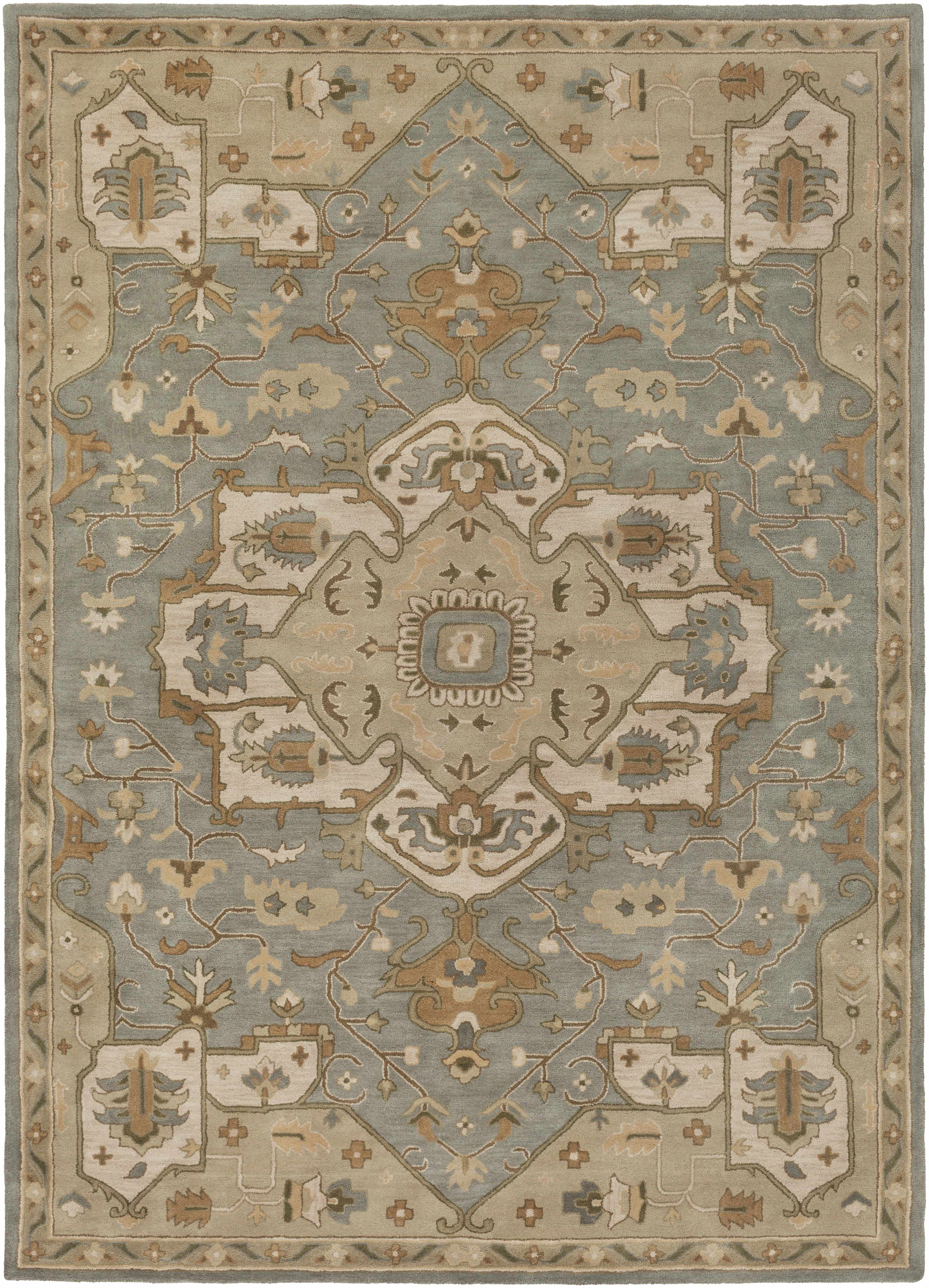 Luxurious Hauteloom Broomfield Gray Wool Area Rug