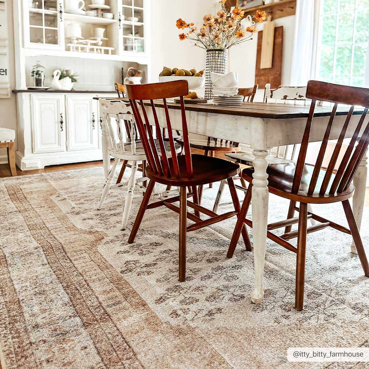 Hauteloom Analu Peach Luxury Washable Area Rug