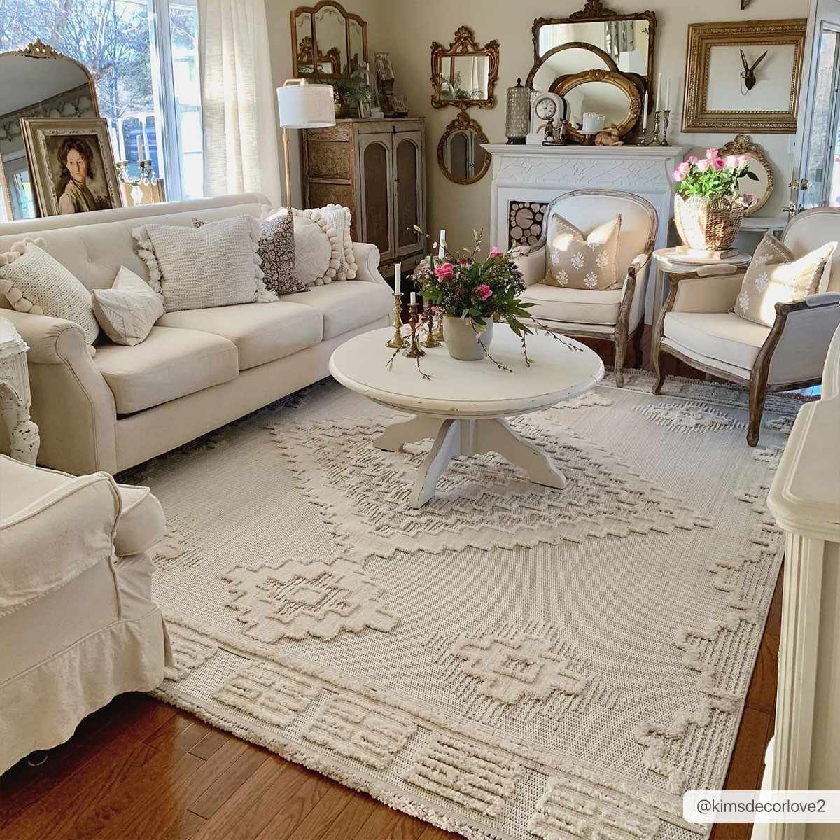 Luxurious Hauteloom Rosales Cream Area Rug for Every Space