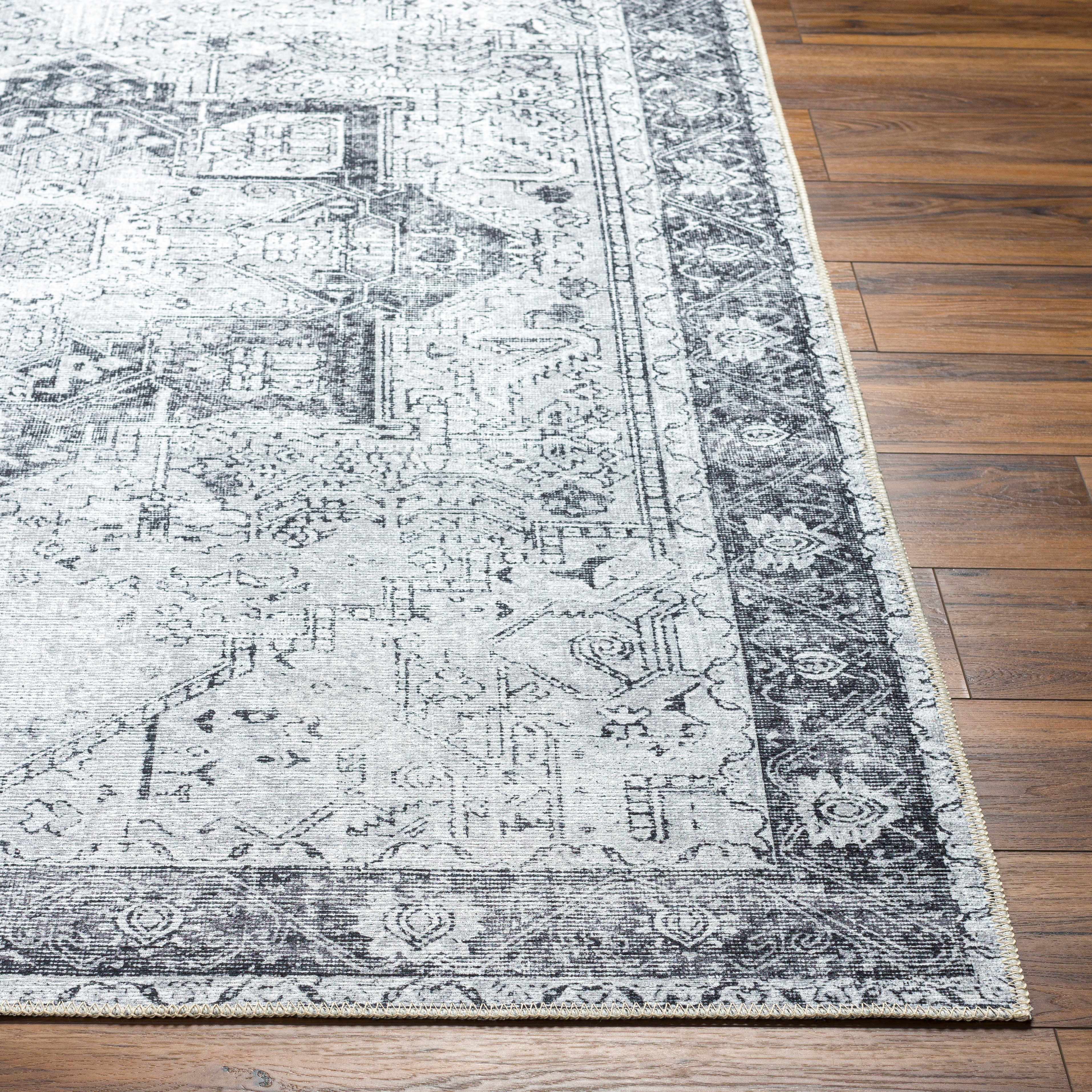 Hauteloom Rosman Gray: The Ultimate Washable Area Rug