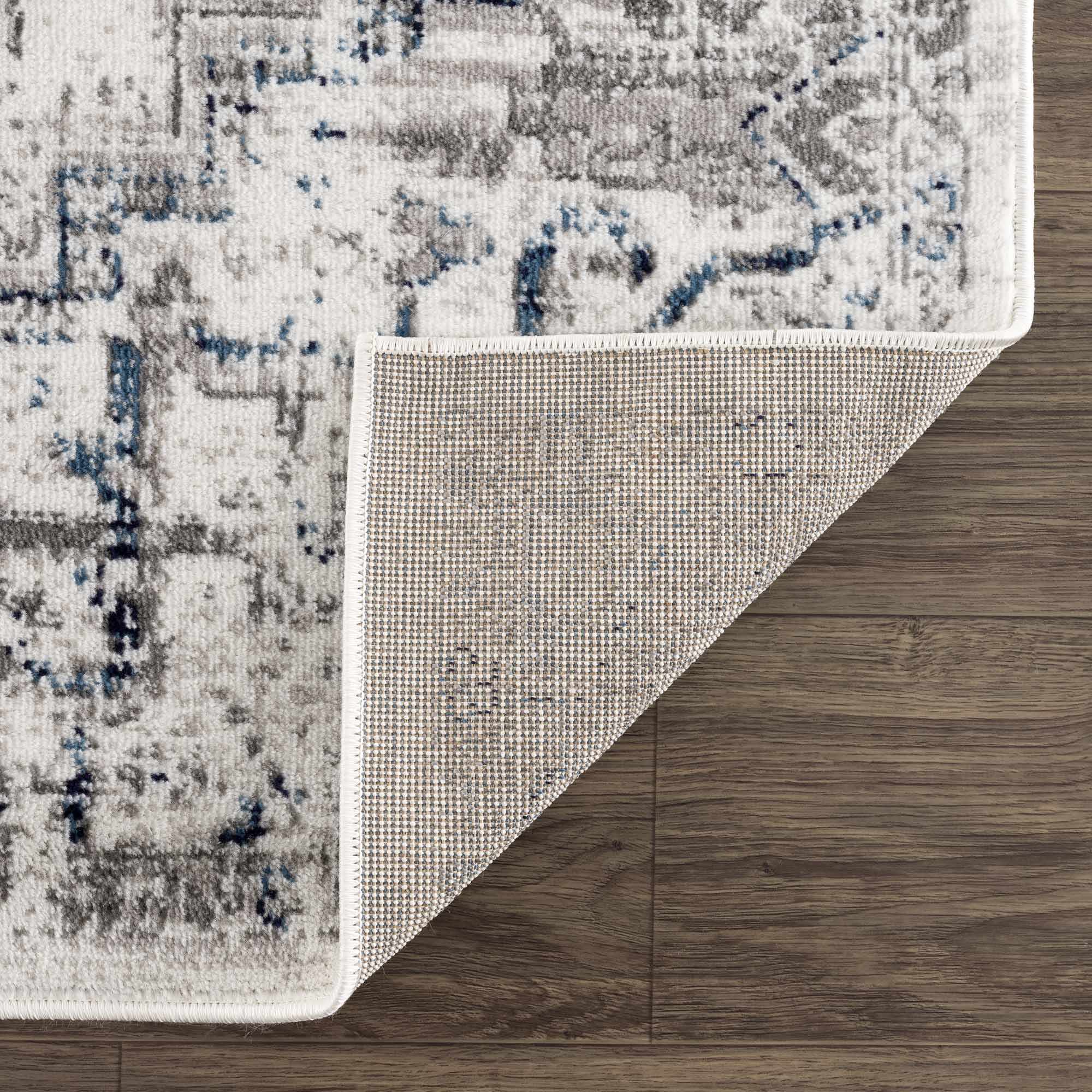 Hauteloom Buenaventura Cream & Navy Area Rug - Add a Touch of Elegance to Your Space