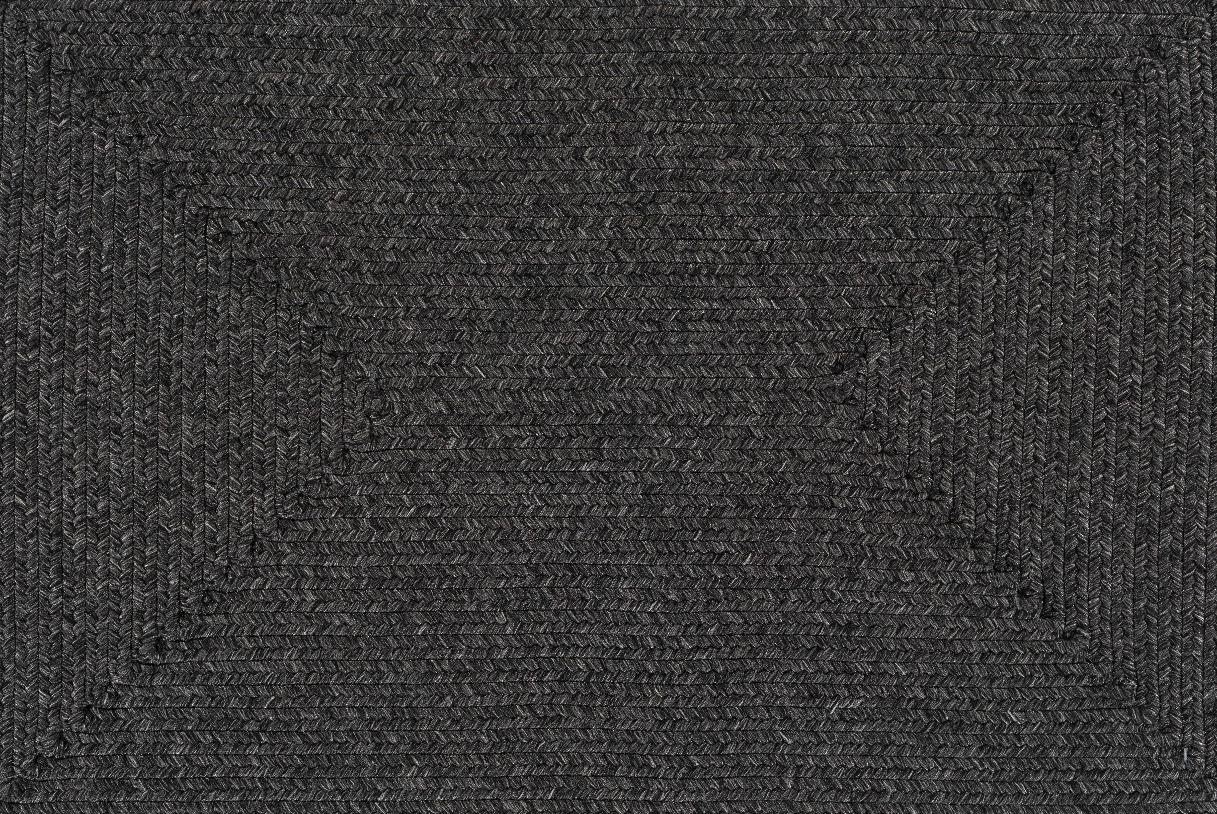 Stylish Black Braided Faux Jute Rug - Transform Your Space