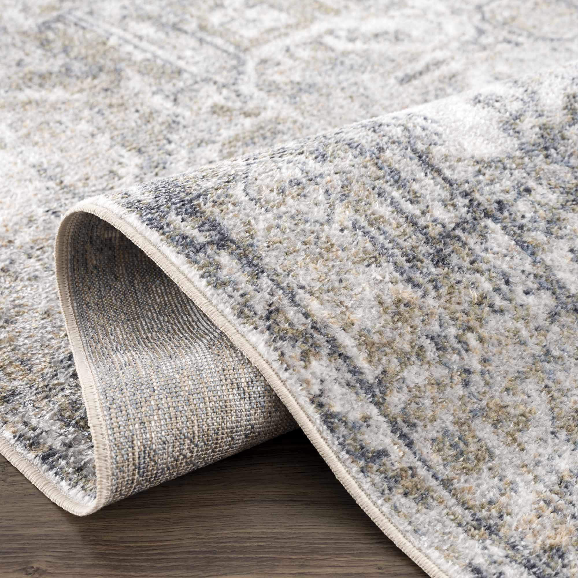 Indulgent Hauteloom Olive Hera Washable Area Rug
