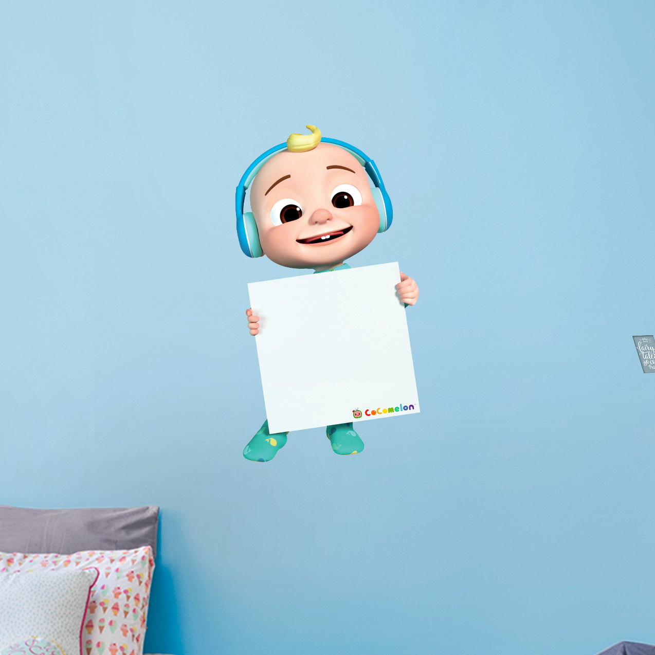 CoComelon Removable Adhesive Decal - Fathead JJ Holding Paper Dry Erase